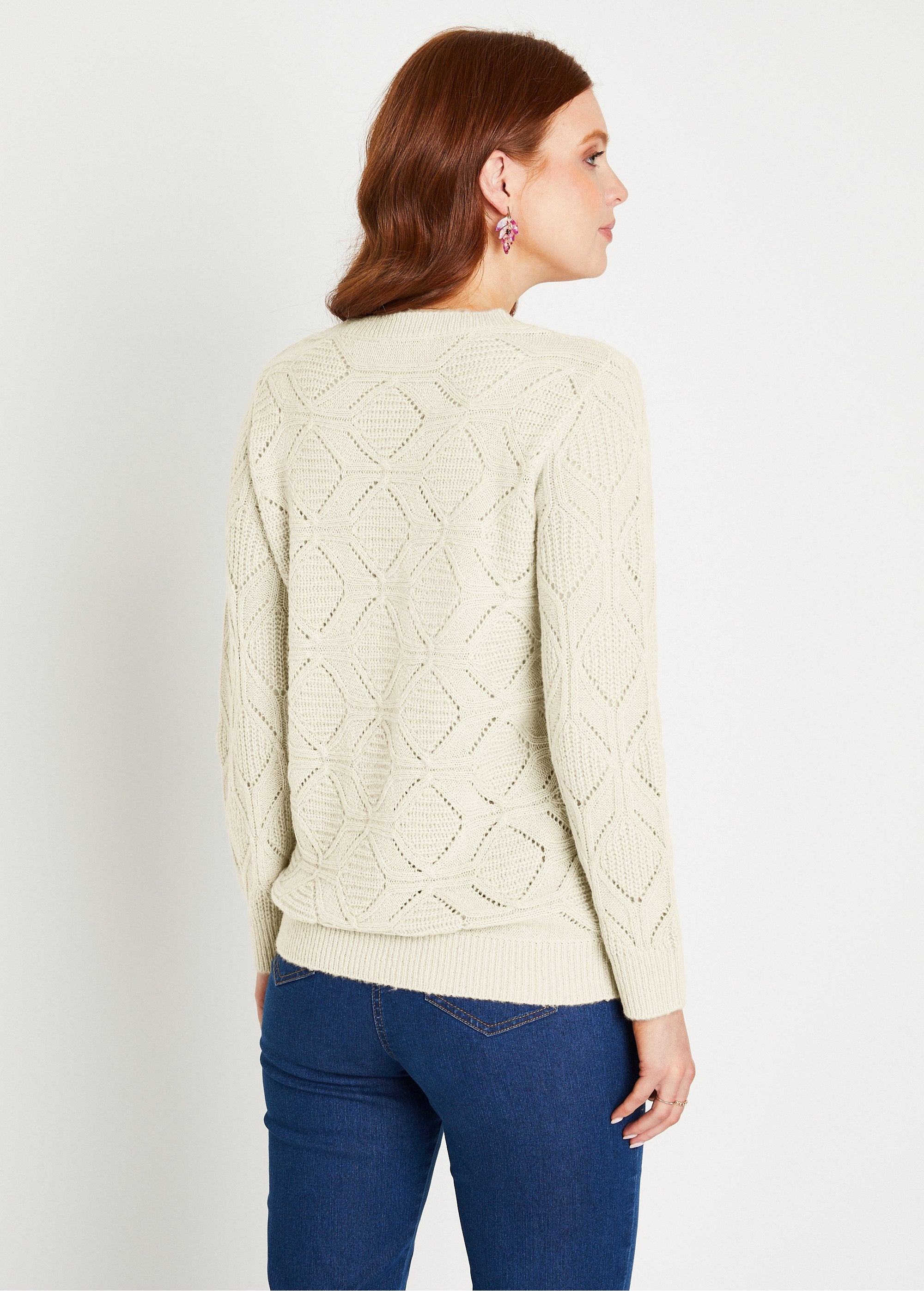 Pull_tunique_mi_long_uni_col_rond_maille_ajourée_Ecru_DO1_slim