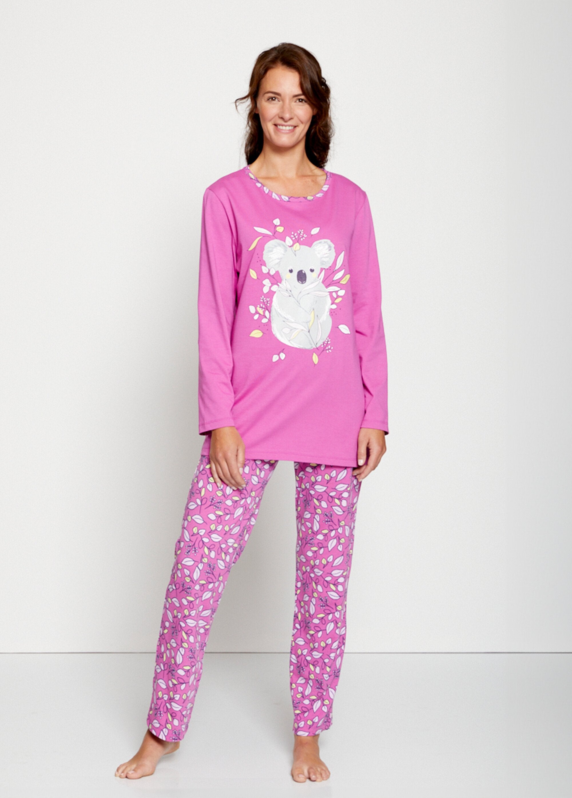 Pyjama_coton_imprimé_motif_koala_Rose_FA1_slim