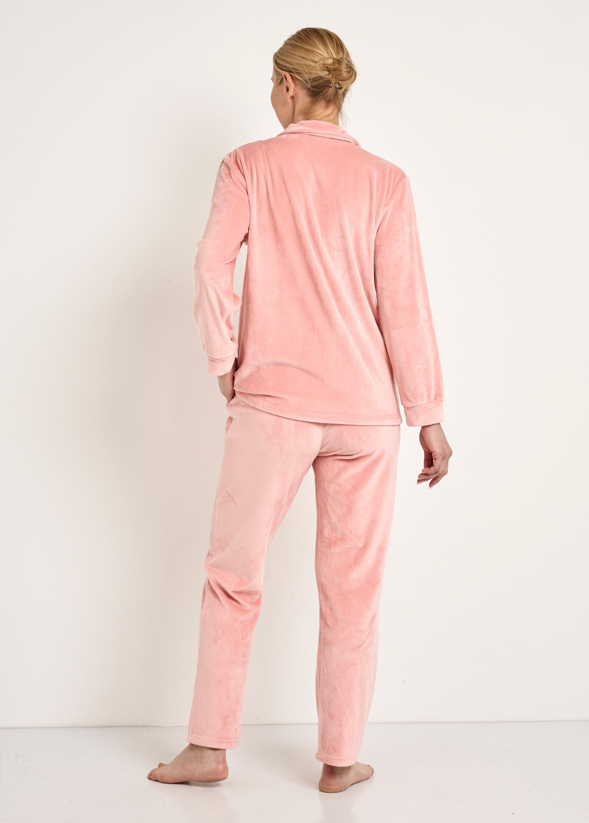 Pyjama_long_boutonné_velours_stretch_Rose_DO1_slim