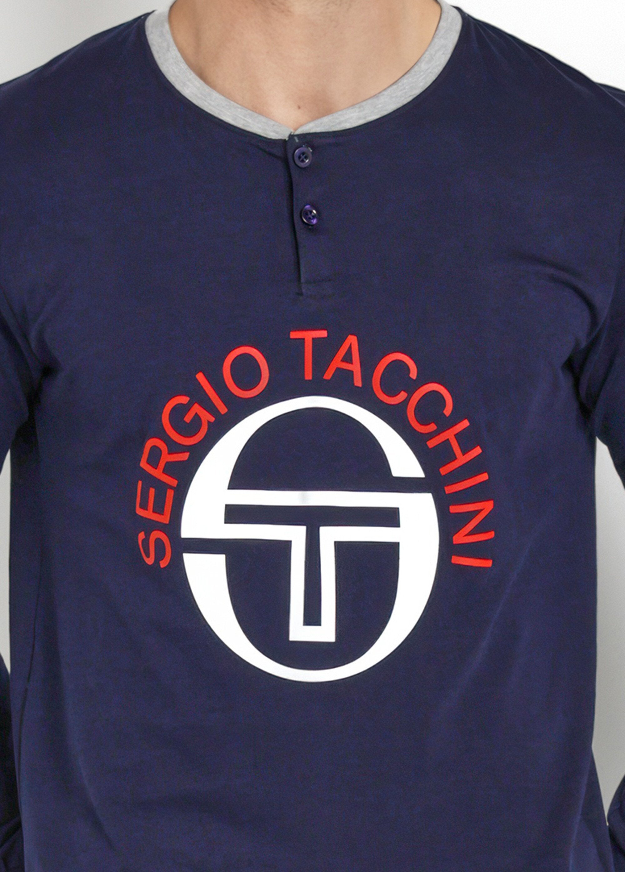 Pyjama_manches_longues_avec_bord_côtes_Marine_DE1_slim