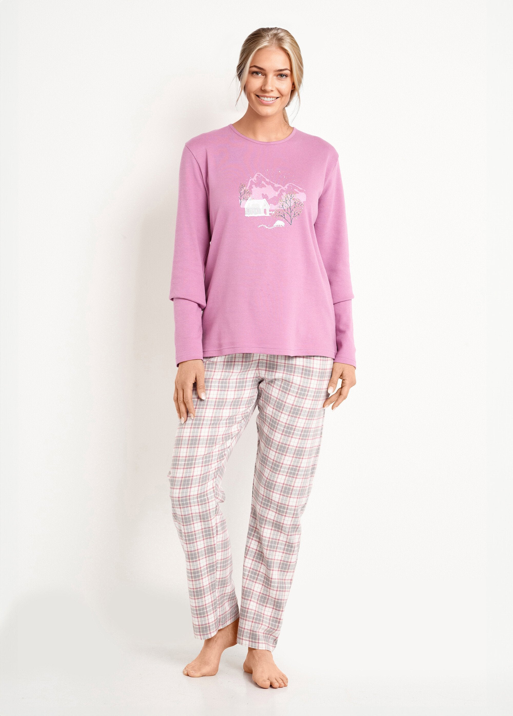 Pyjama_warme_broek_katoen_flanel_ruitjes_Violine_FA1_slim