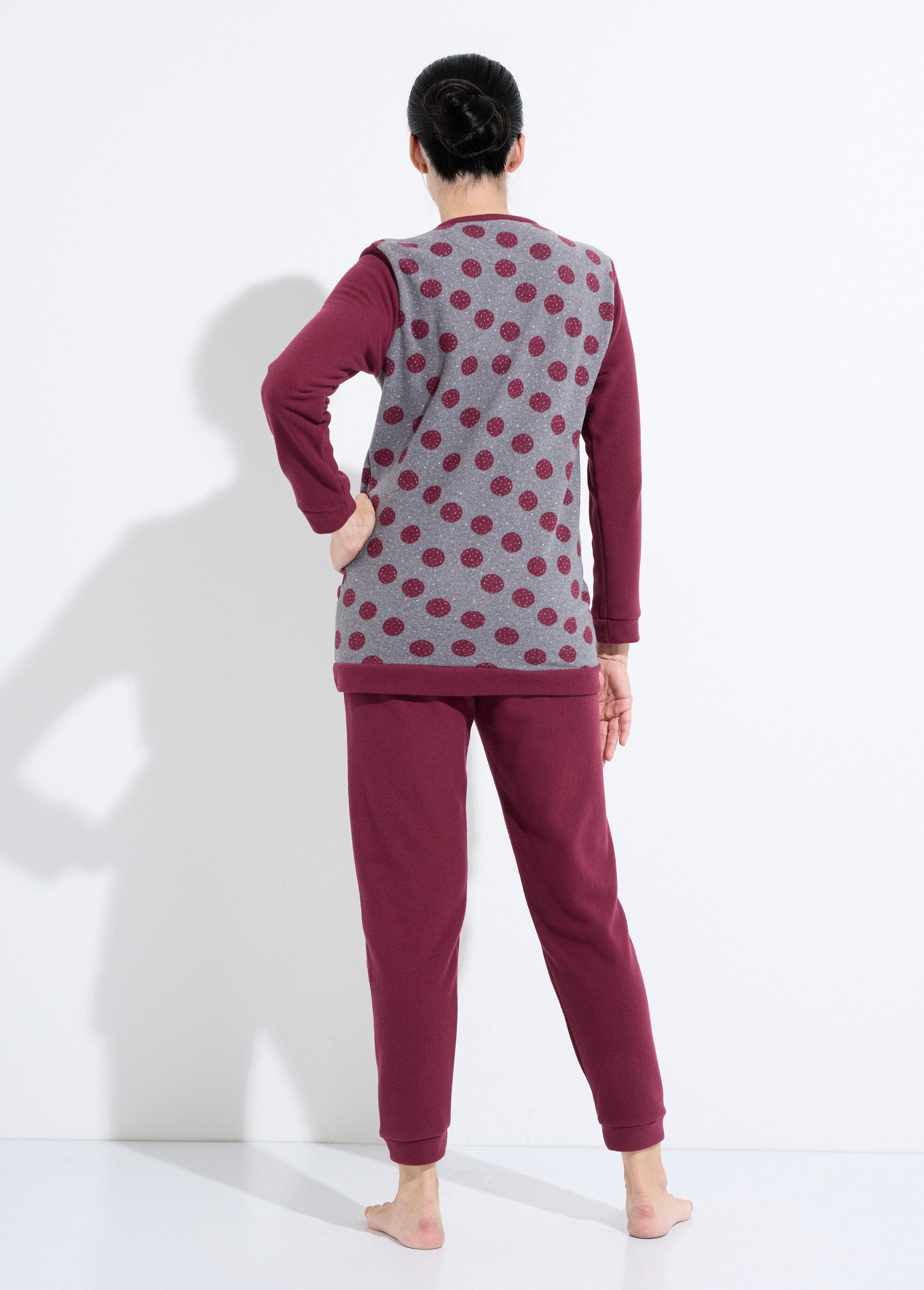 Pyjama_pantalon_maille_milano_imprimé_pois_Bordeaux_DO1_slim