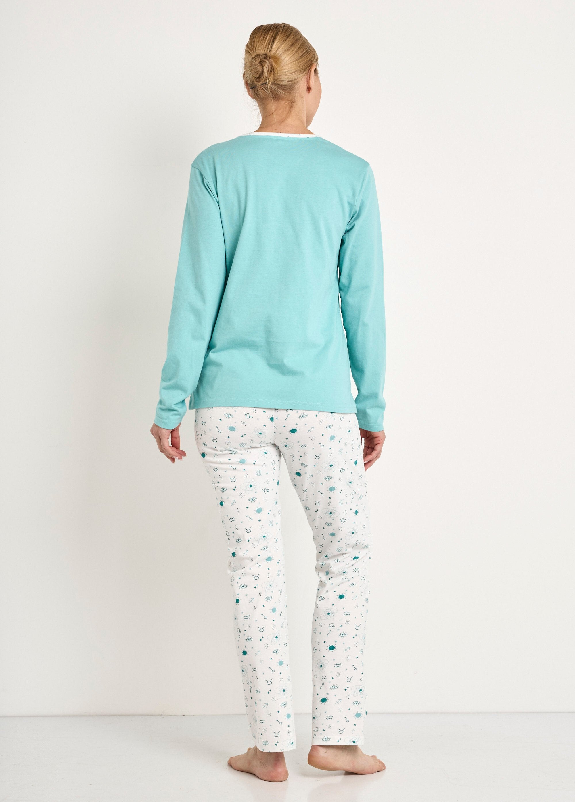Pyjama_pantalon_manches_longues_coton_Aqua_et_ivoire_DO1_slim