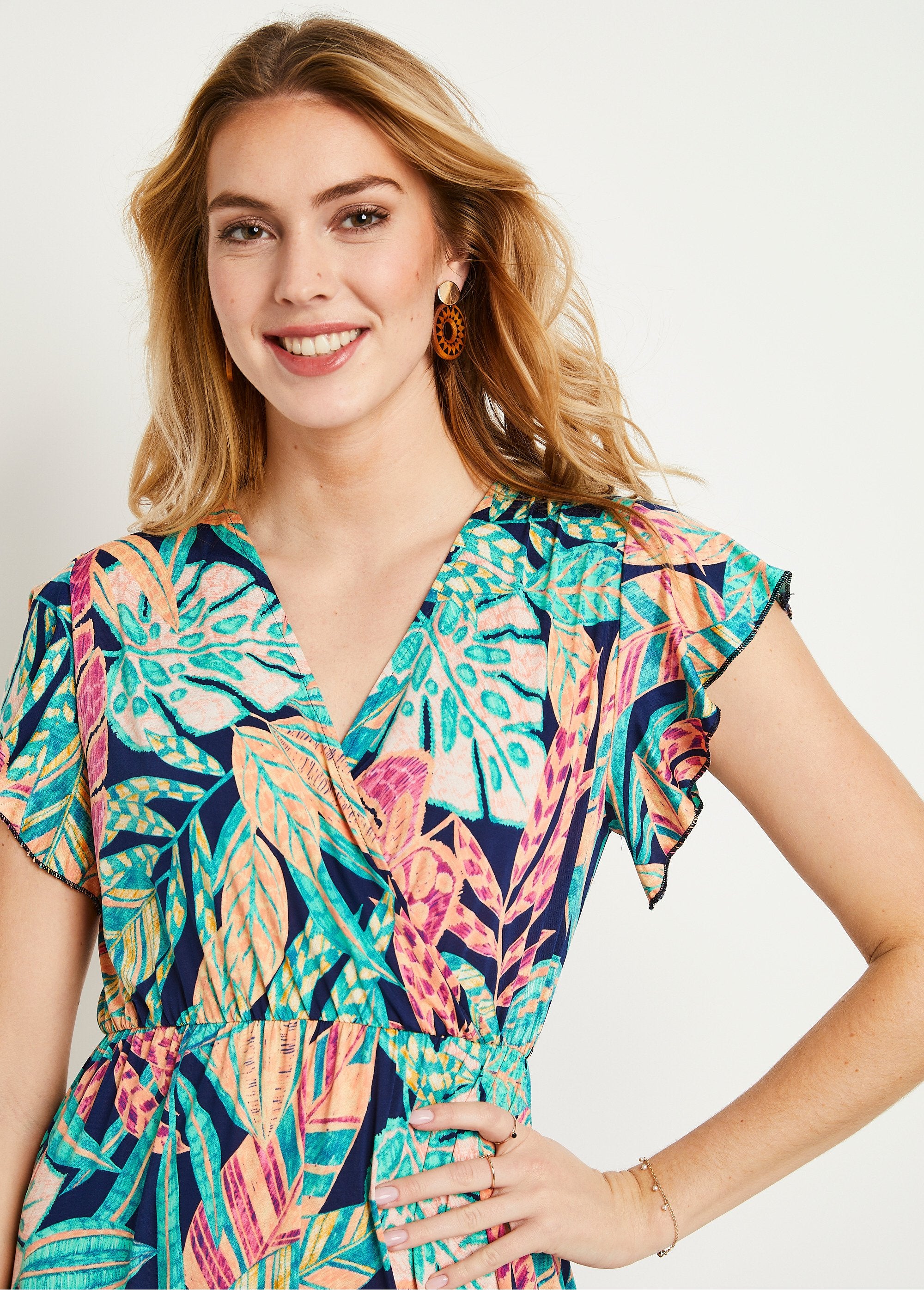 Robe_cache-coeur_longue_feuillage_Vert_et_rose_DE1_slim
