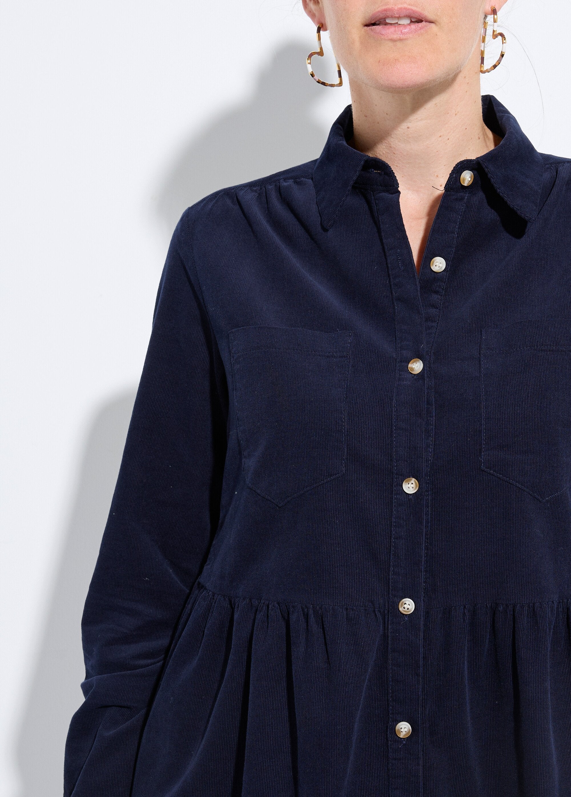 Robe_chemisier_en_velours_taille_plissée_Marine_DE1_slim