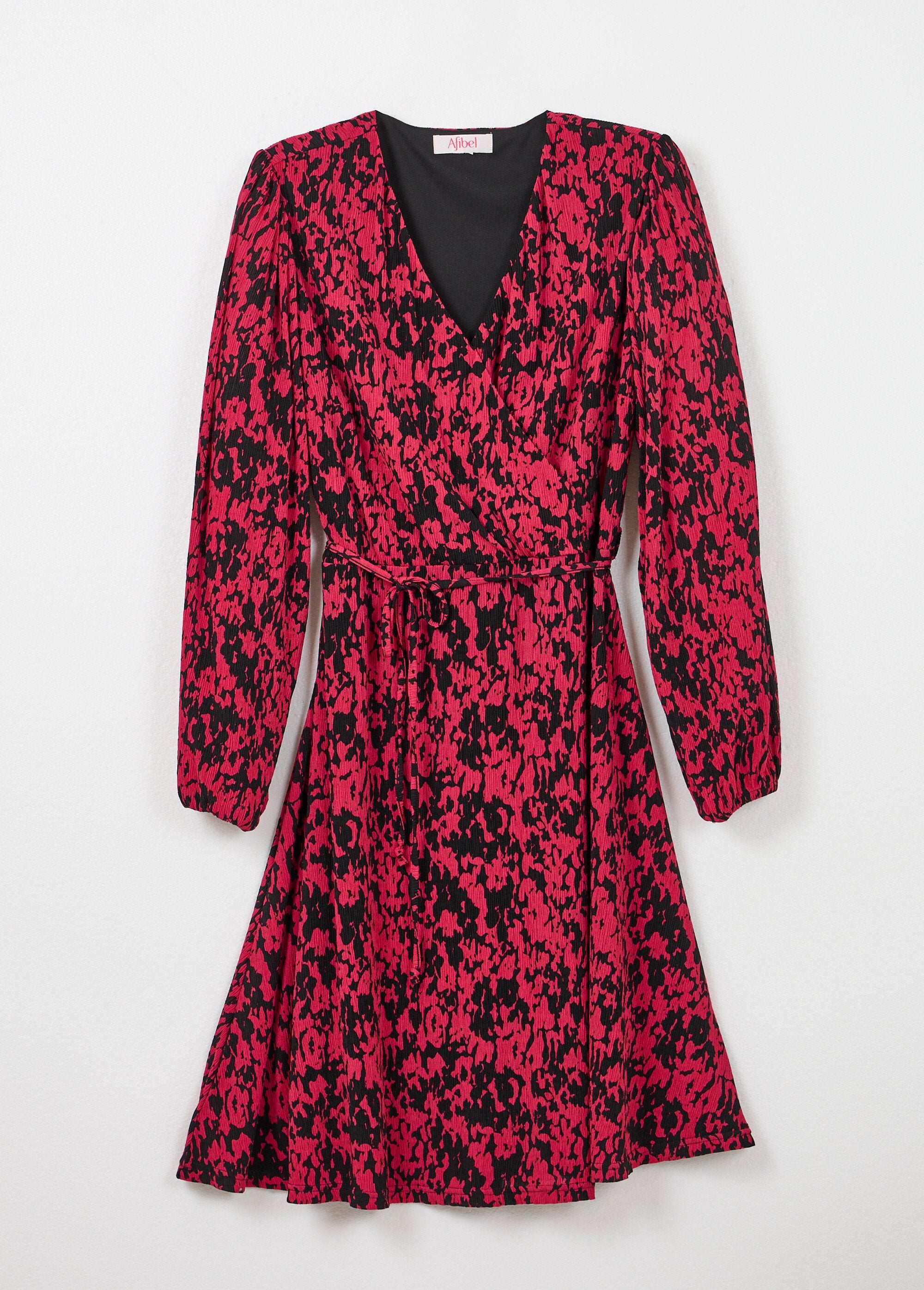 Robe_courte_cache-coeur_imprimé_tachiste_Noir_et_fuchsia_AP1_slim