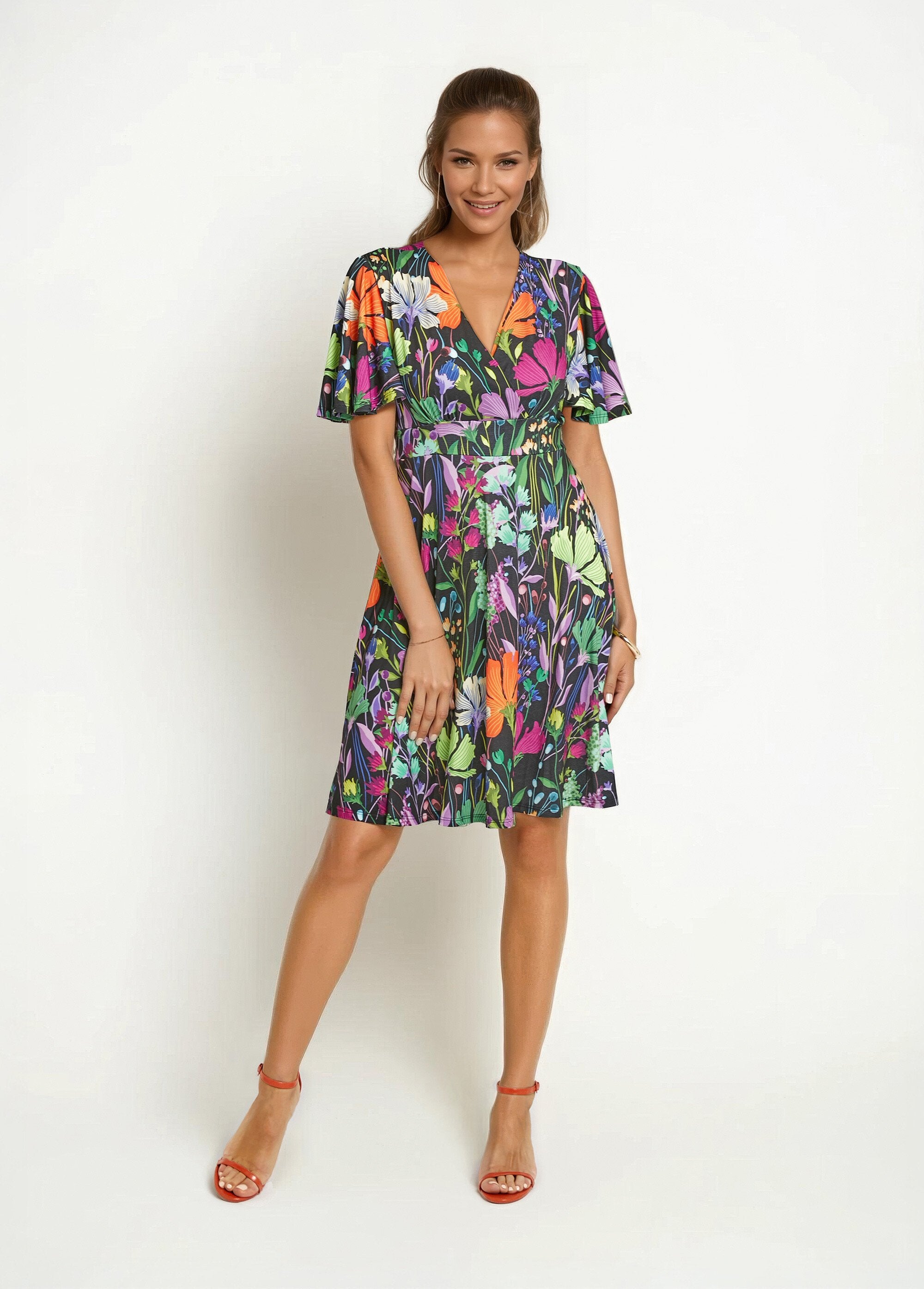 Afibel Robe Ample Courte Fleurie Shop Robe Courte Fleuri Store