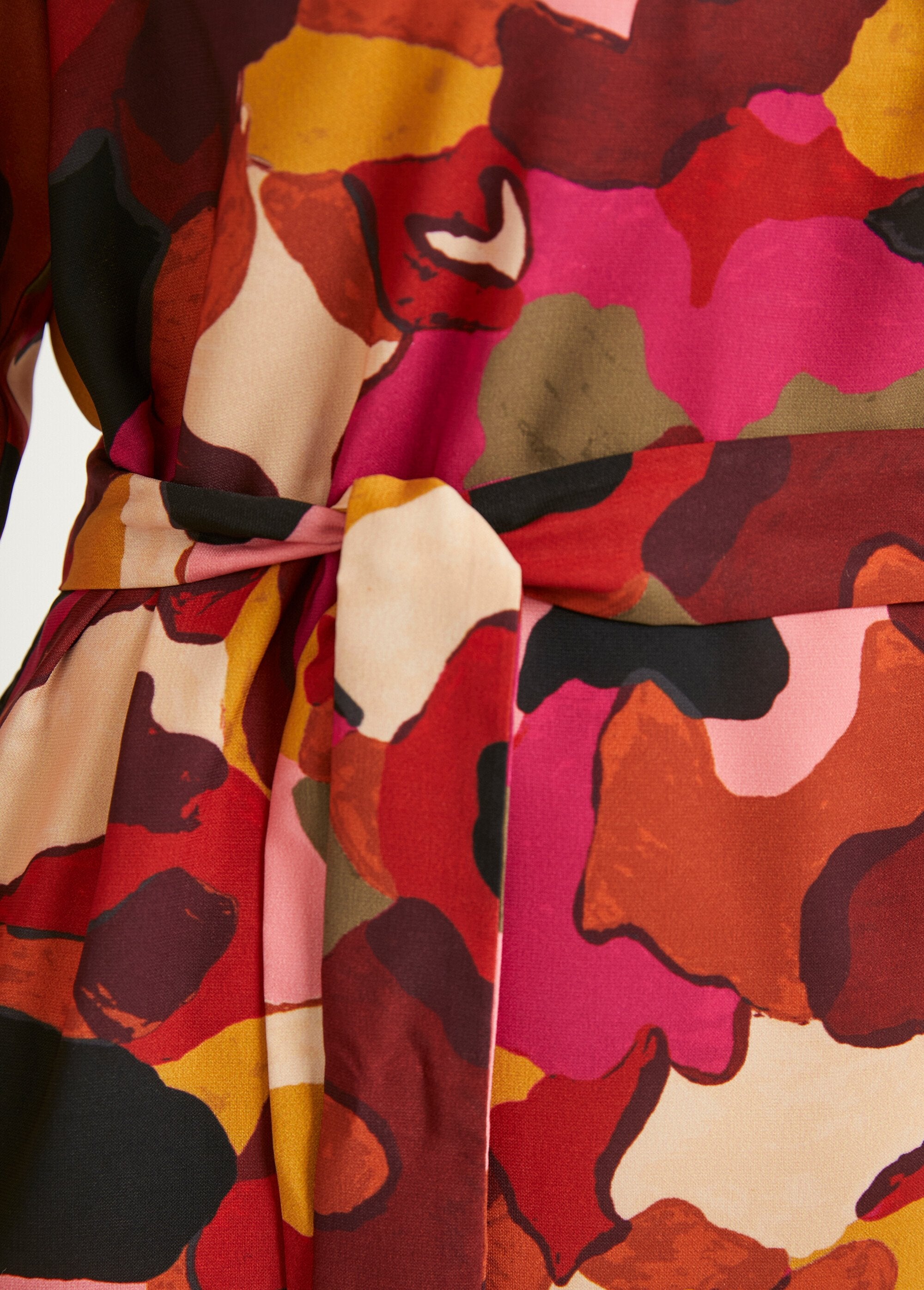 Robe_droite_courte_imprimée_col_chemisier_Rose_et_marron_DE3_slim