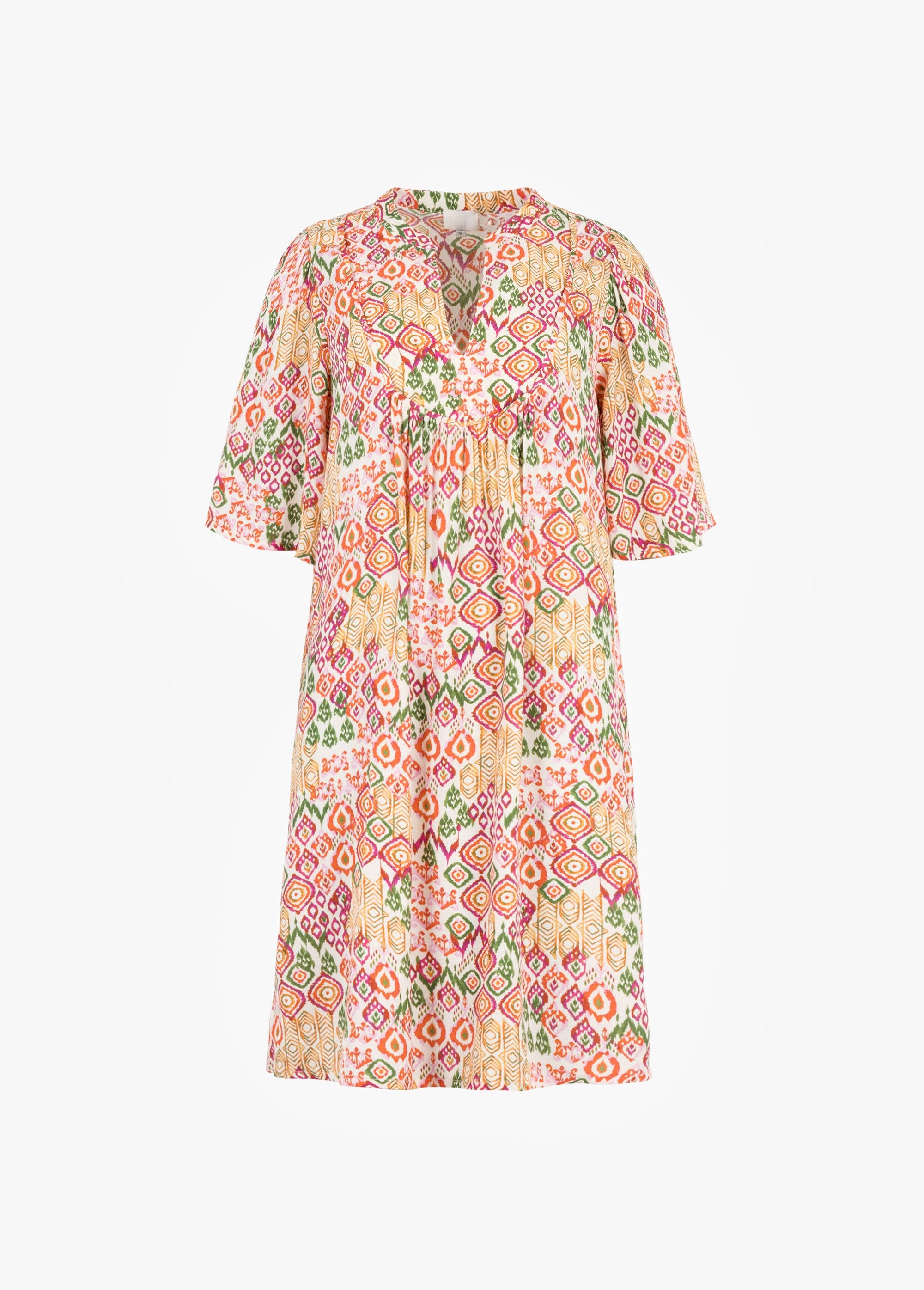 Robe_fluide_imprimé_ethnique_col_V_Imprime_rouge_AP1_slim