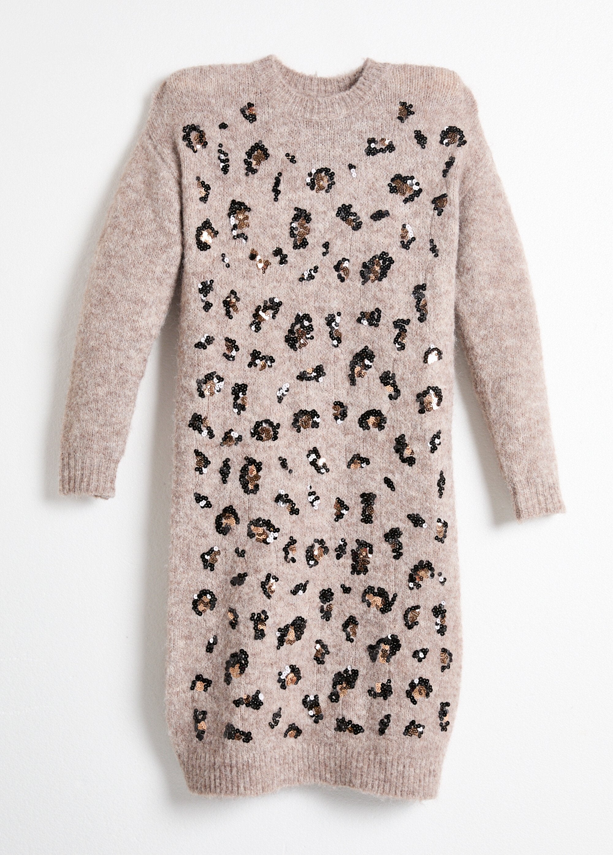 Robe_pull_col_rond_motifs_animaliers_en_sequins_Beige_et_noir_AP1_slim