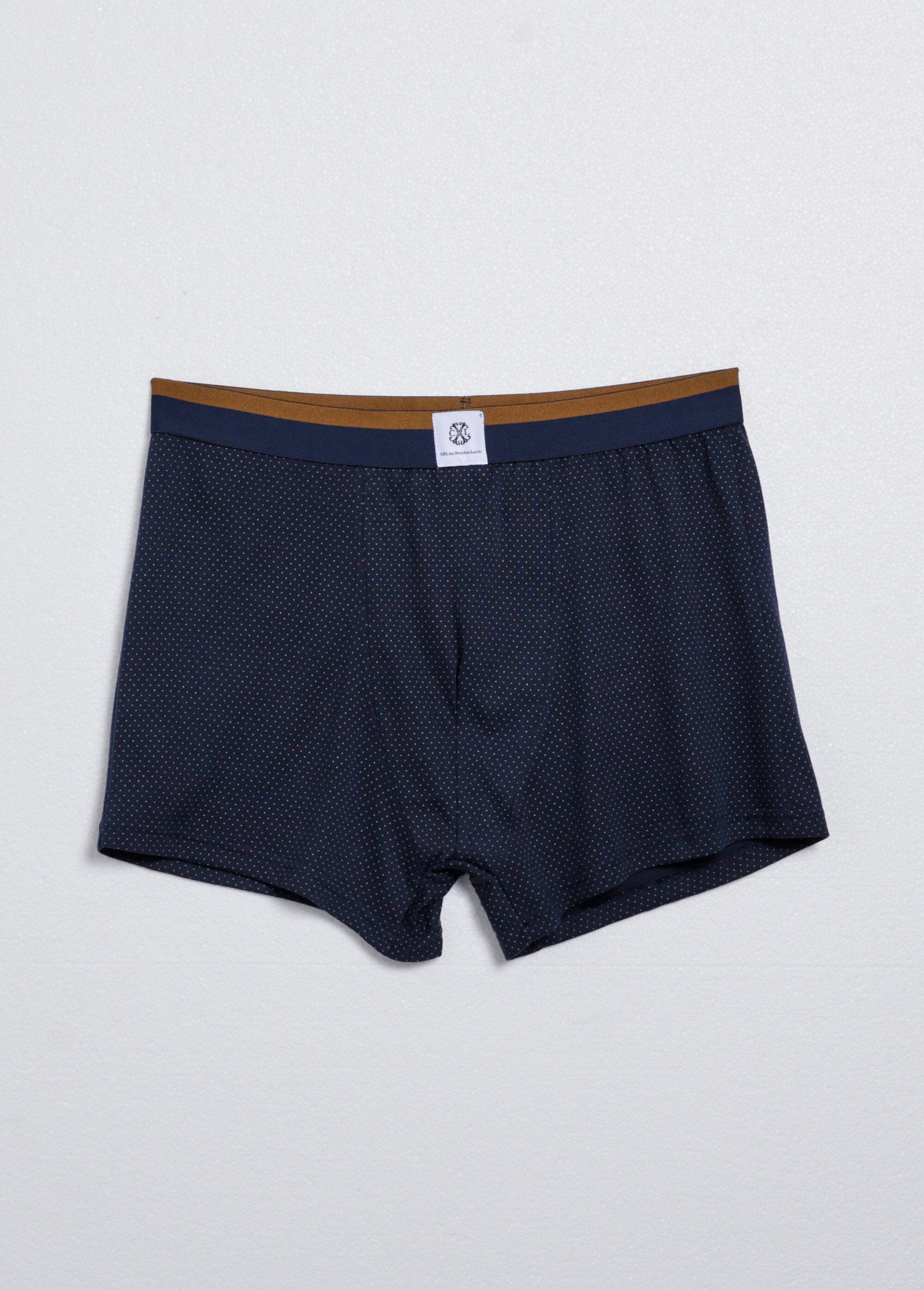 Chique_boxershort_met_effen_en_micropatroon,_donker_Bleu_DE2_slim