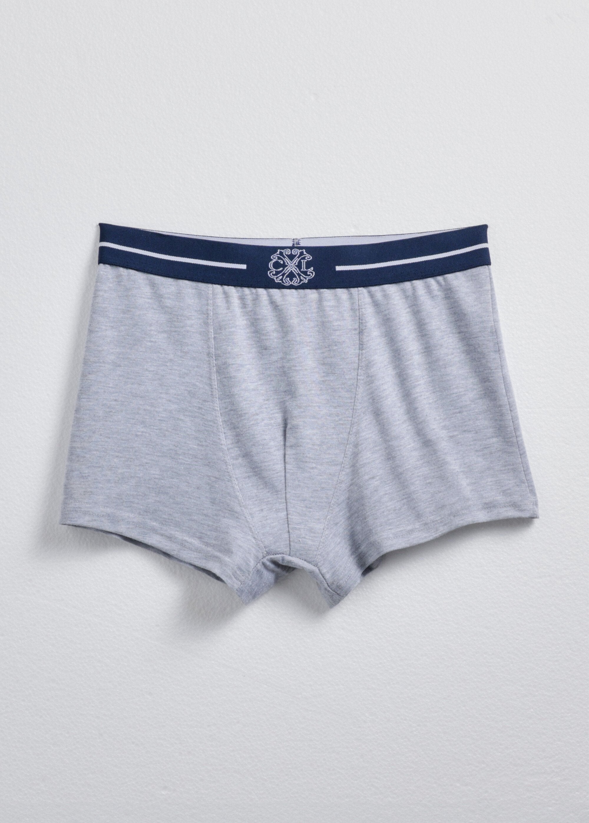 Chique_boxershort_met_effen_en_micropatroon,_helder_Assortis_gris_DE2_slim