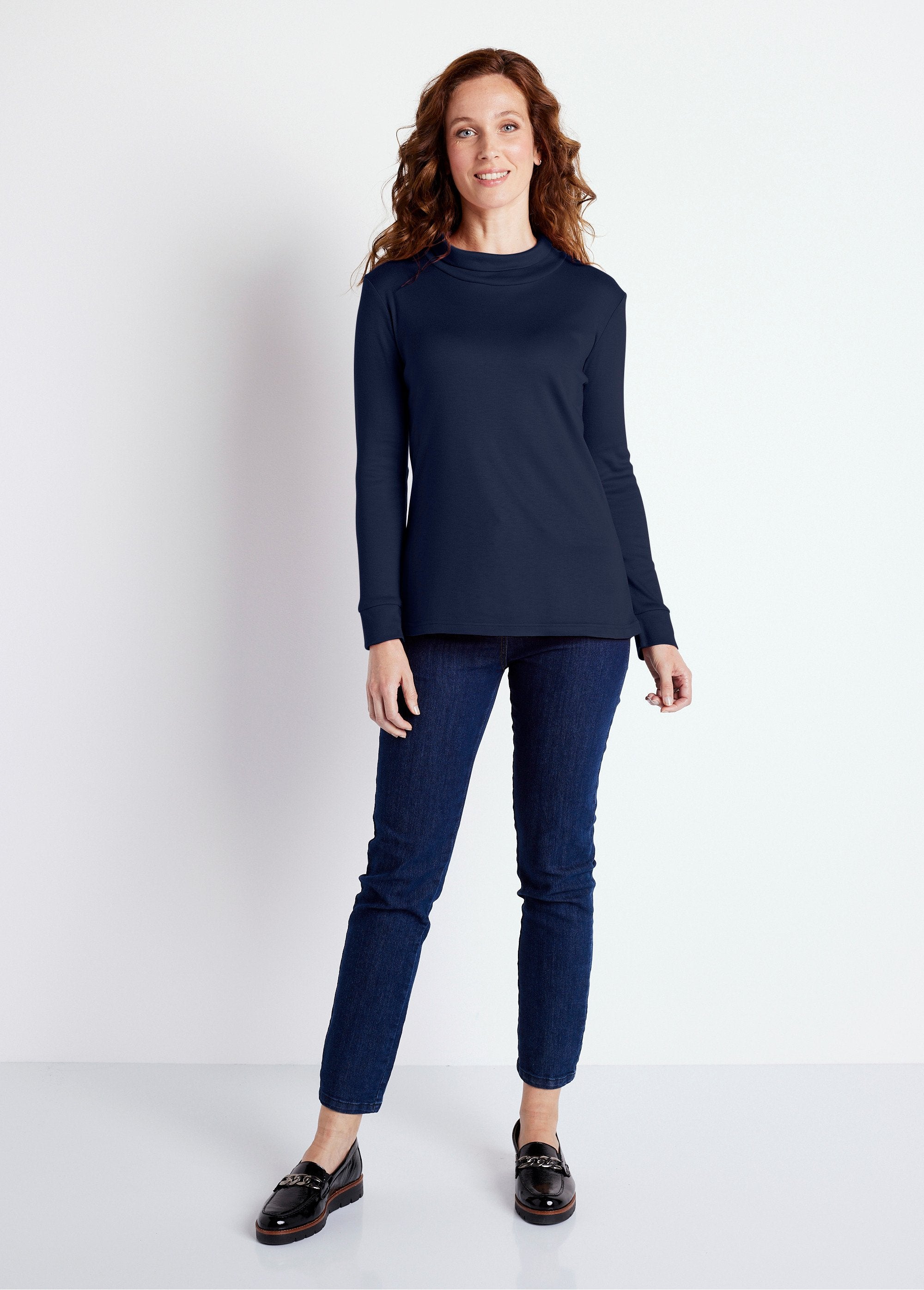 Sous-pull_chaud_col_roulé_maille_interlock_unie_Marine_SF1_slim