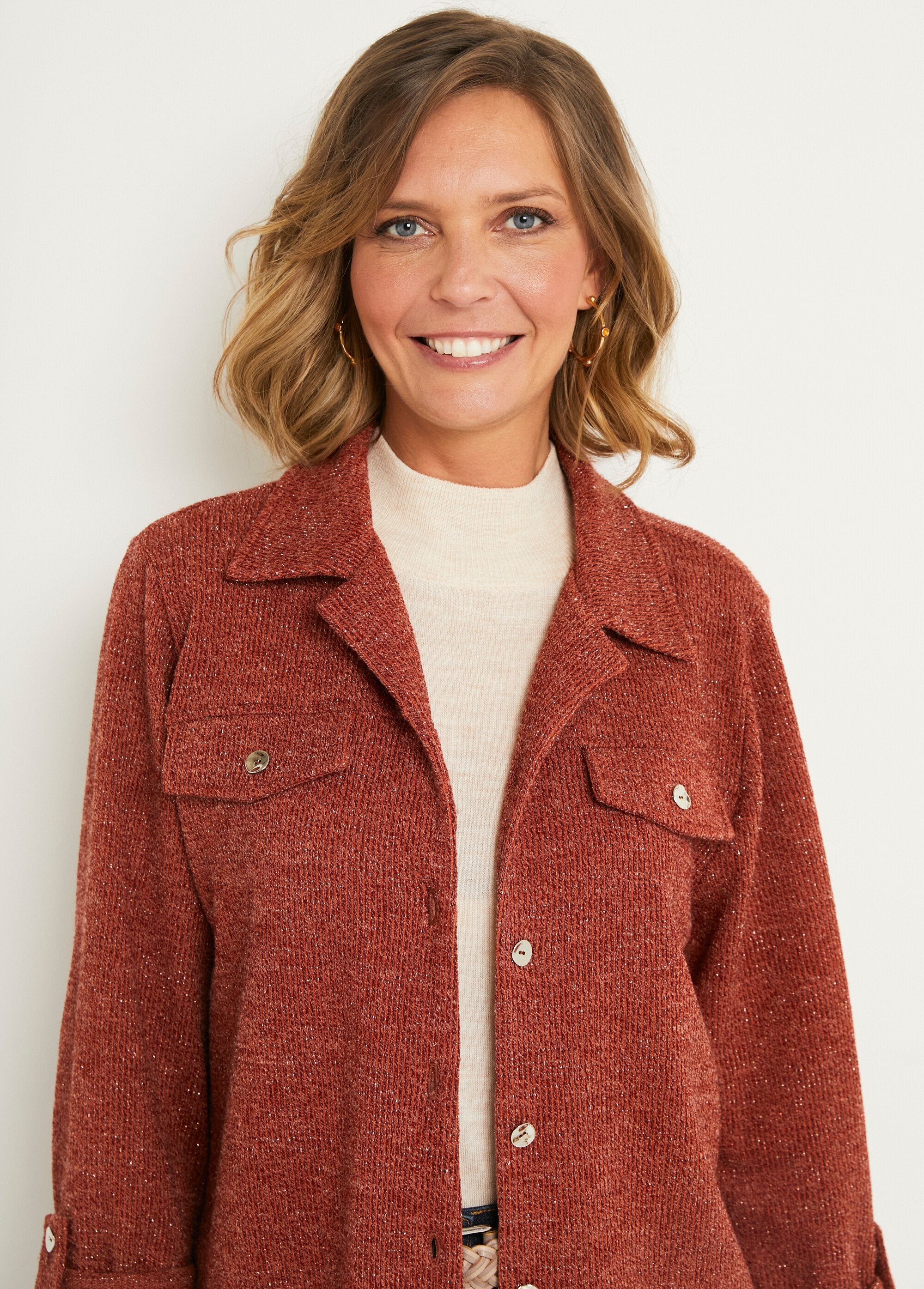 Surchemise_longue_boutonnée_maille_côtelée_Marron_DE1_slim