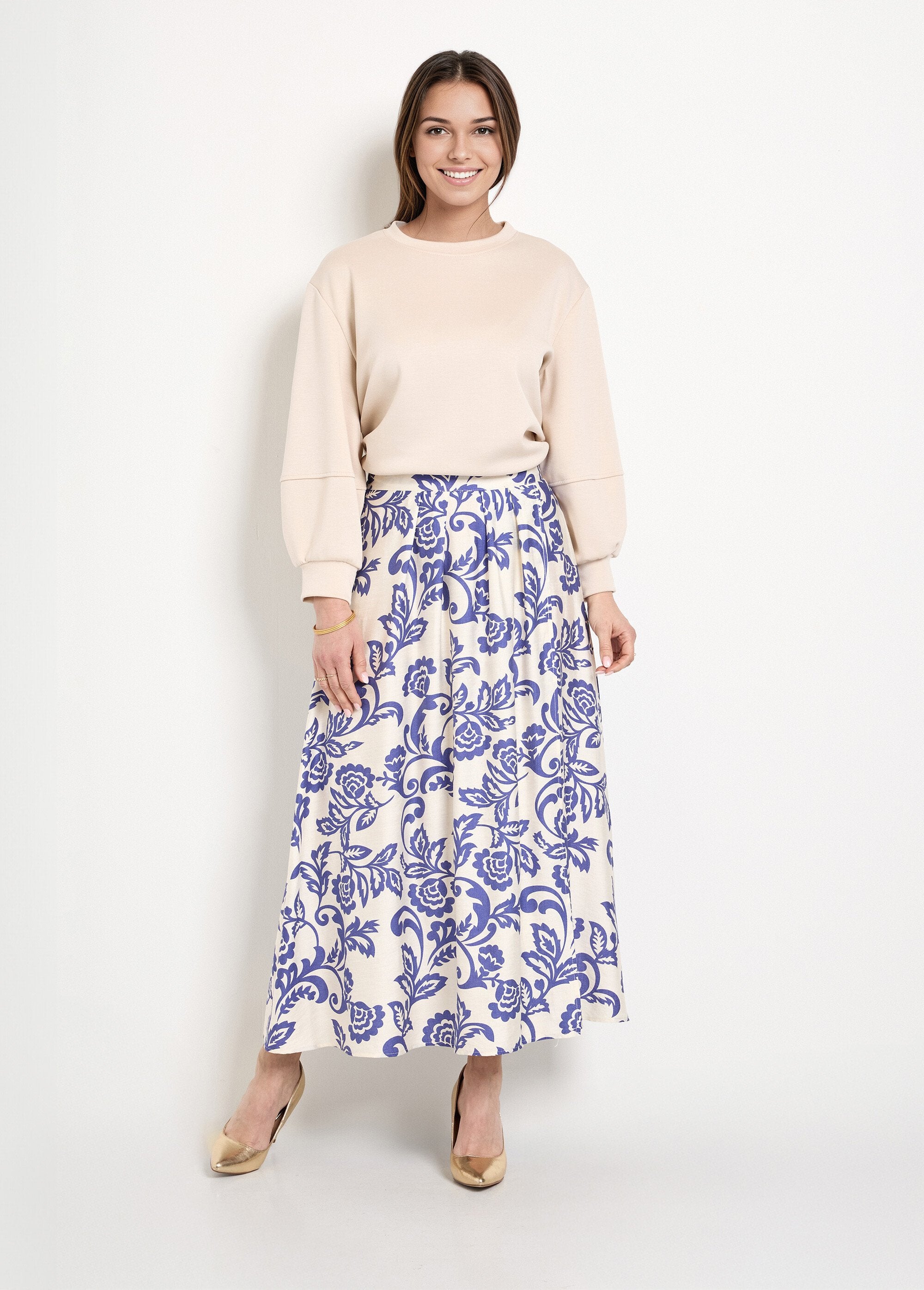 Sweat_court_col_rond_en_maille_douce_Sable_SF1_slim
