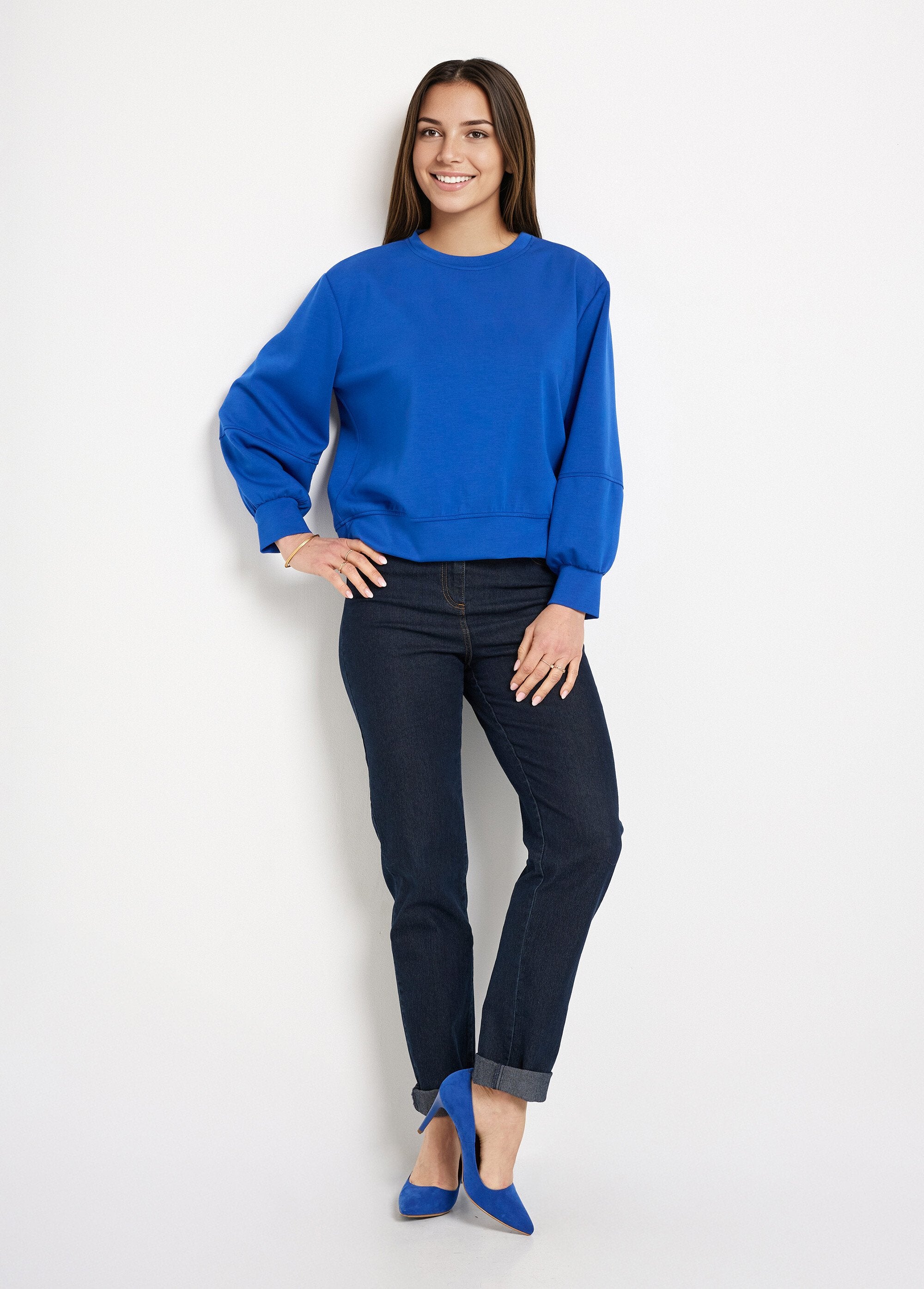 Sweat_court_col_rond_en_maille_douce_Bleu_vif_SF1_slim