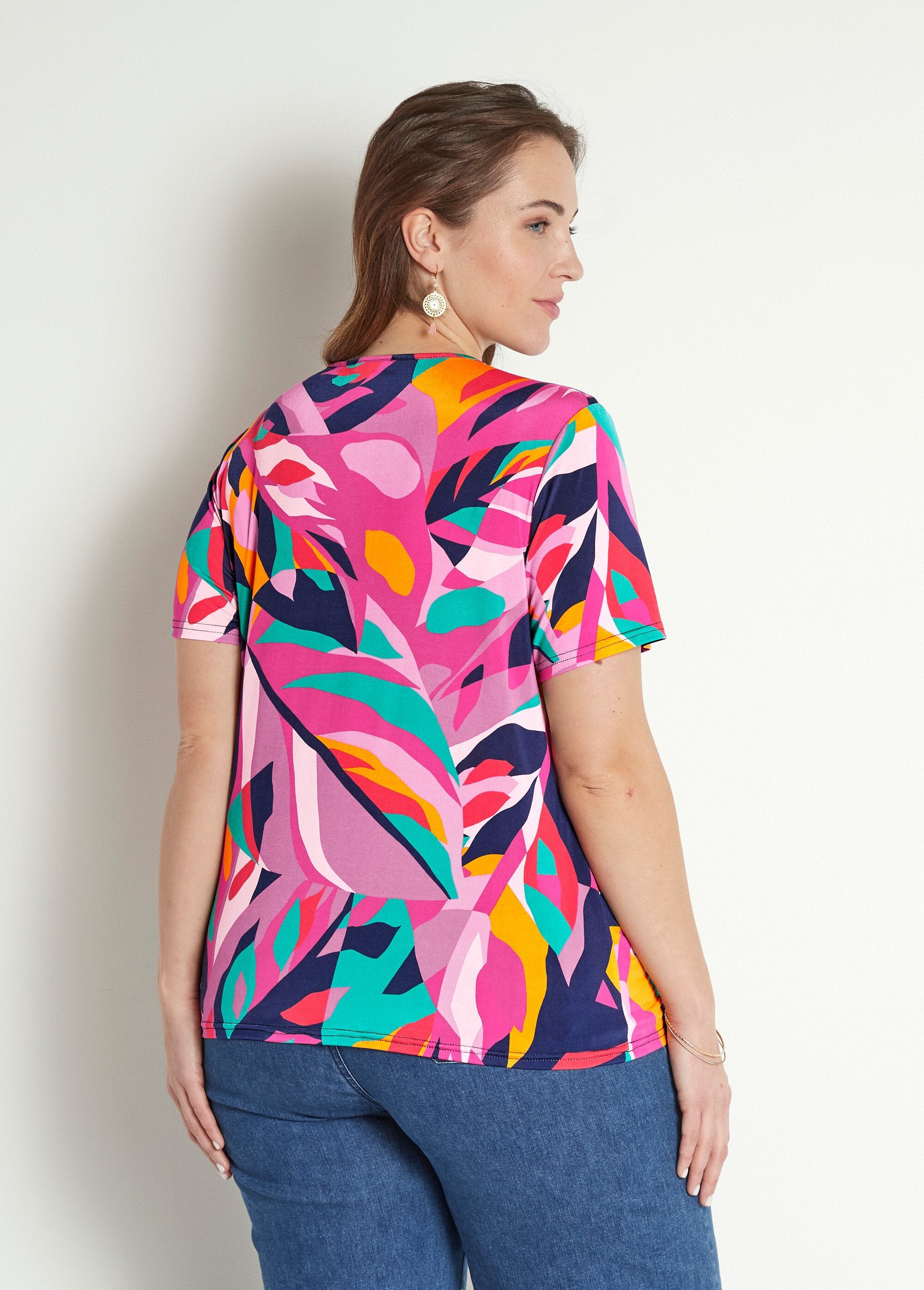 T-shirt_ample_col_V_manches_courtes_imprimé_Multicolore_DO1_curvy
