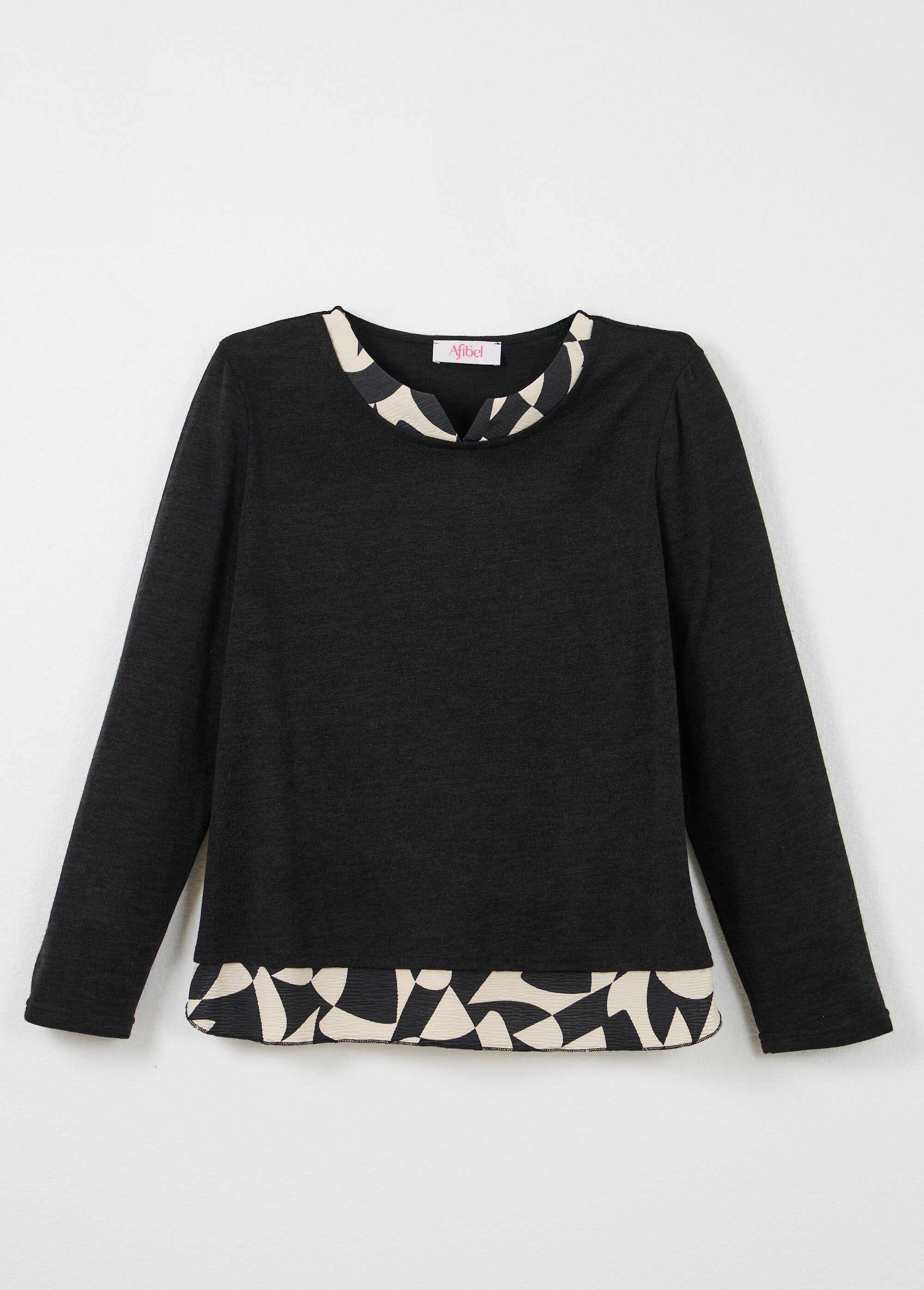 Warm_2-in-1_effect_T-shirt_met_lange_mouwen_Noir_AP1_slim