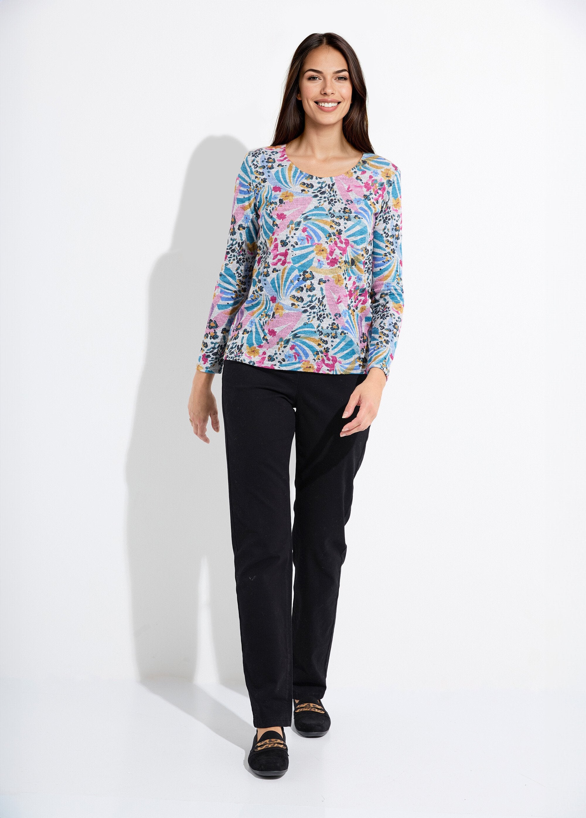 T-shirt_chaud_imprimé_col_rond_manches_longues_Gris_et_rose_SF1_slim