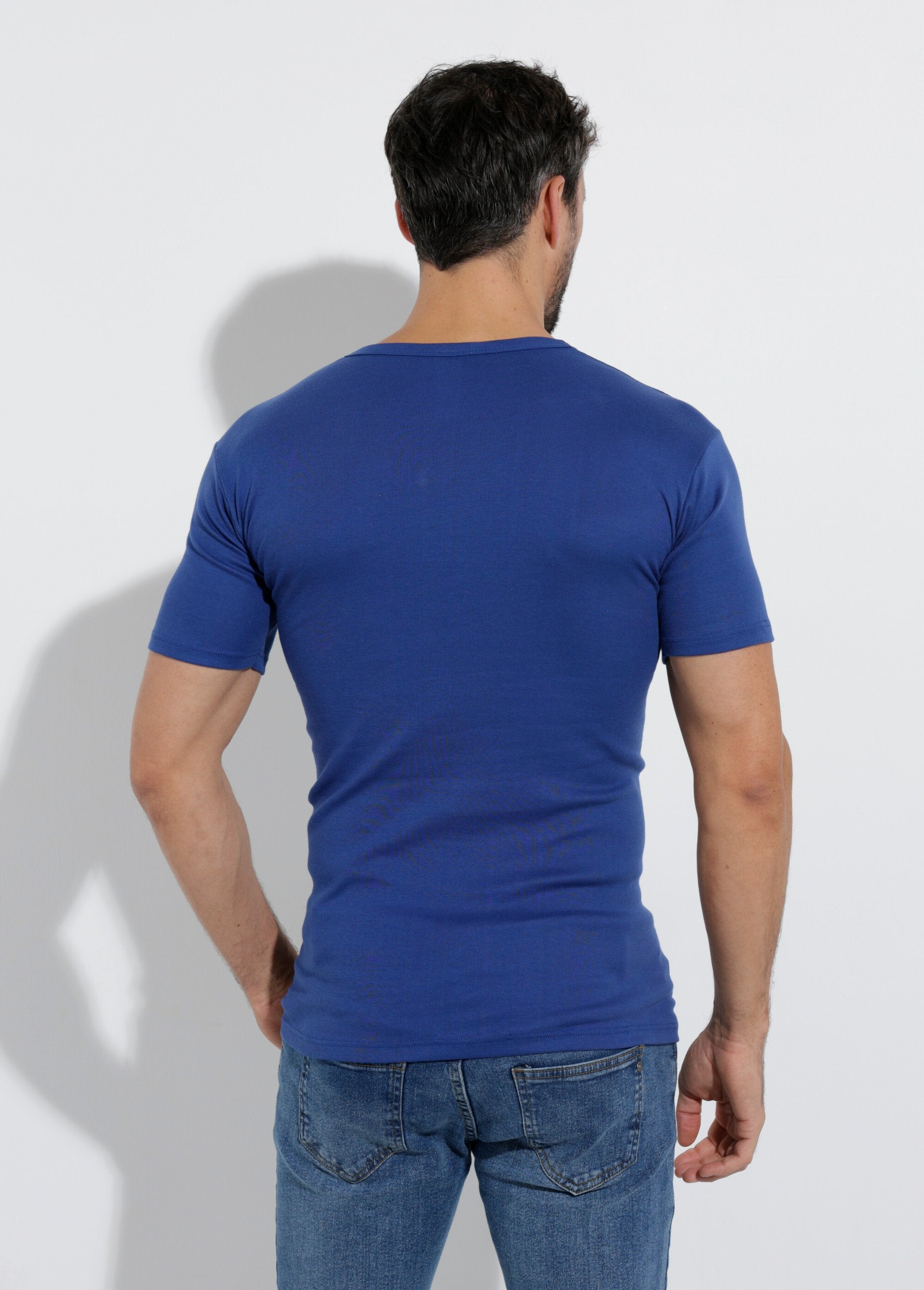 T-shirt_col_V_coton_-_lot_de_2_Indigo_lot3_DO1_slim