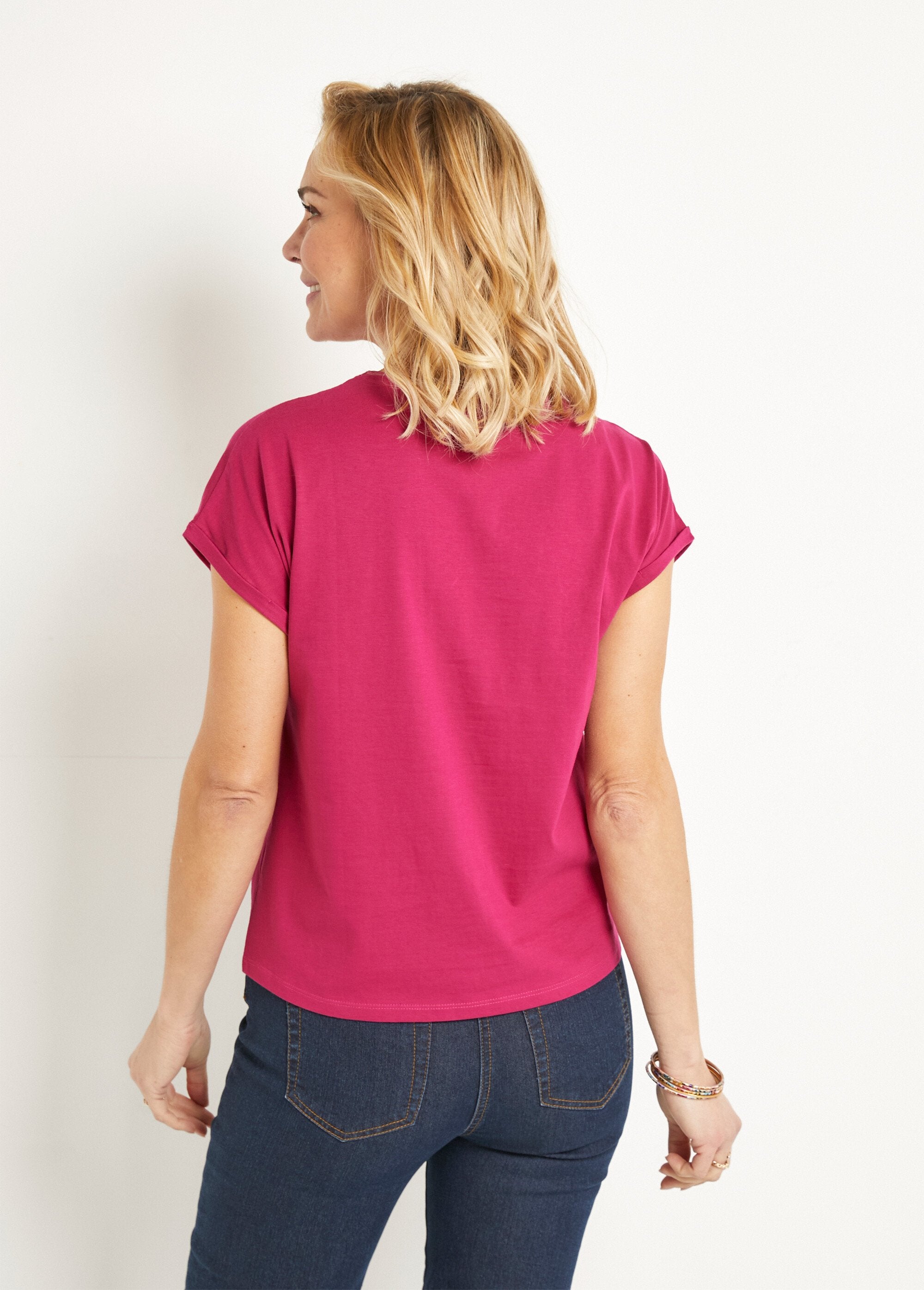 T-shirt_coton_uni_sequins_manches_courtes_Cassis_DO1_slim