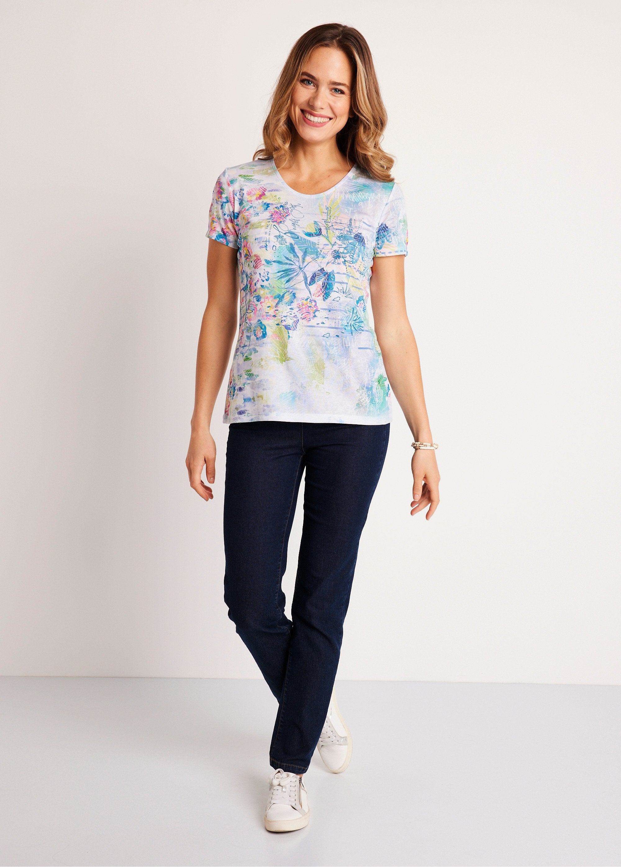 T-shirt_court_floral_graphique_Multicolore_SF1_slim