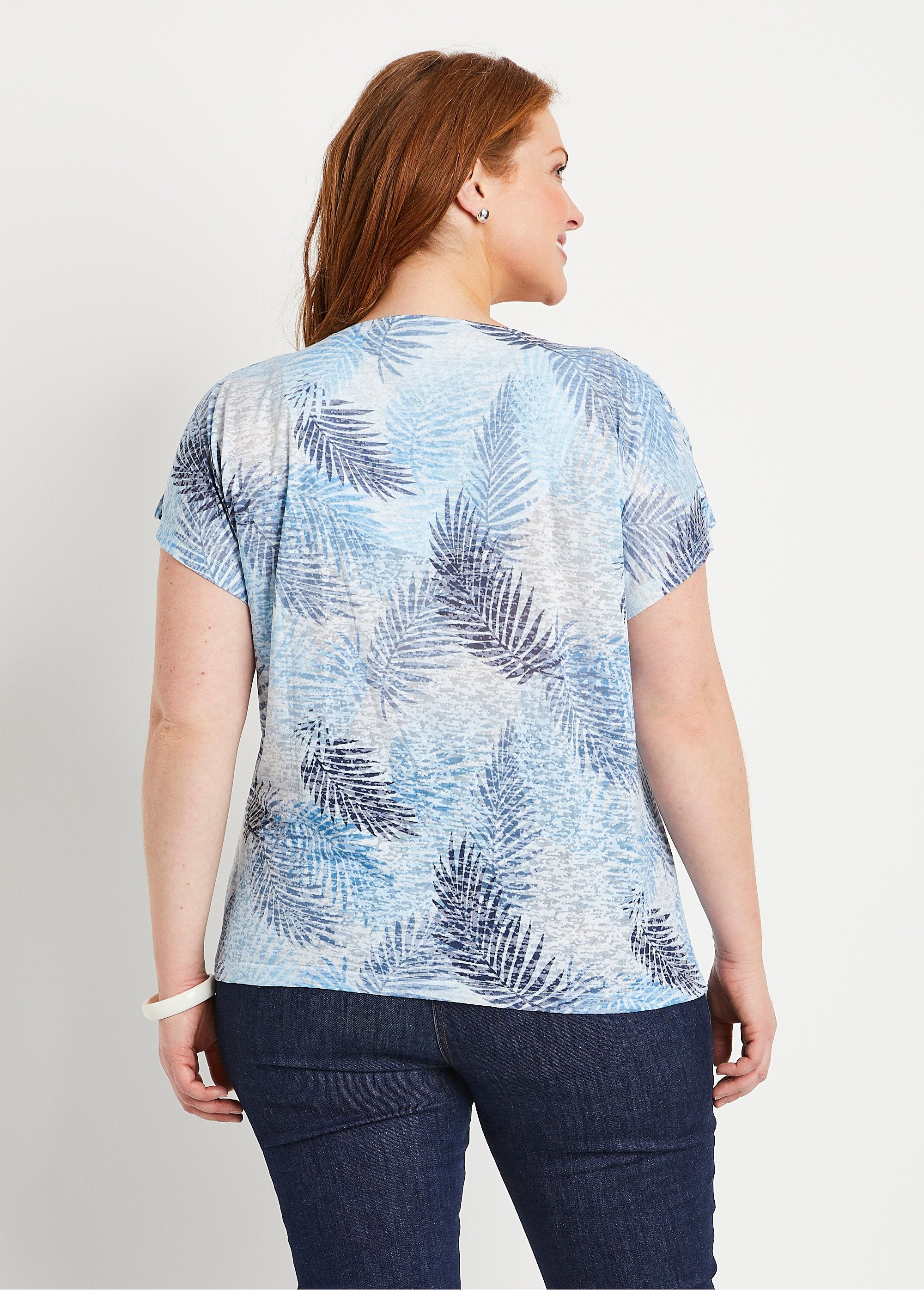 T-shirt_imprimé_court_maille_dévorée_Bleu_DO1_curvy
