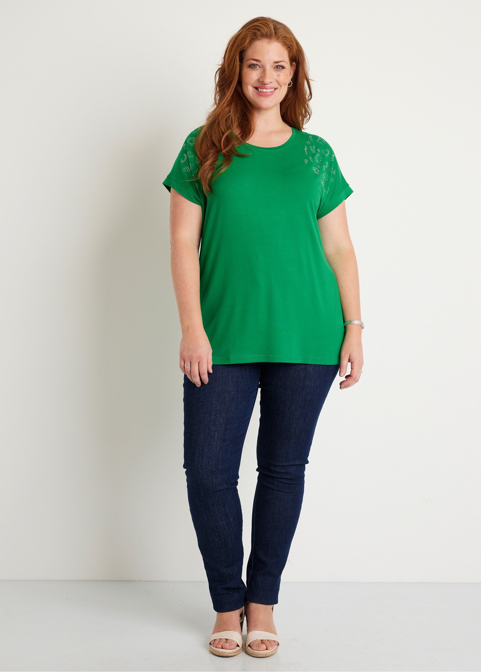 T-shirt_long_manches_courtes_uni_Vert_SF1_curvy