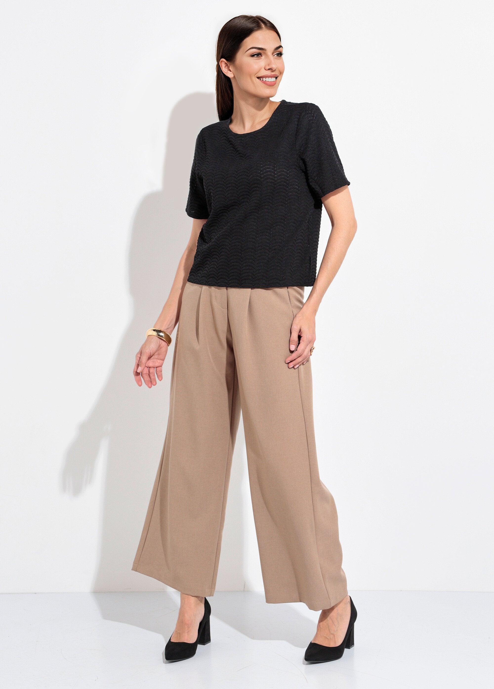 T-shirt_maille_reliéfée_motif__écailles_Noir_SF1_slim