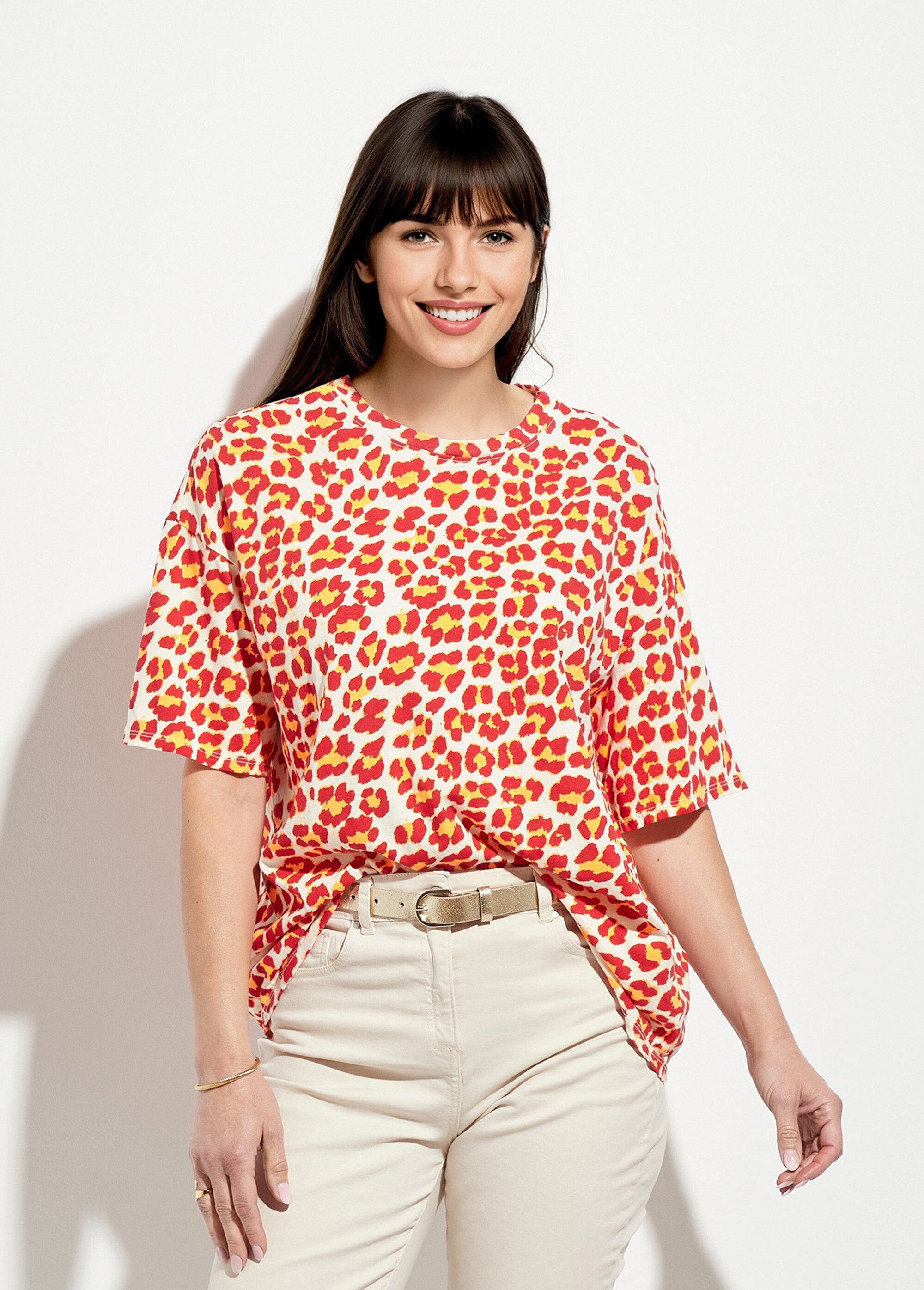 Luipaard_T-shirt_met_korte_mouwen_Rouge_et_orange_FA1_slim