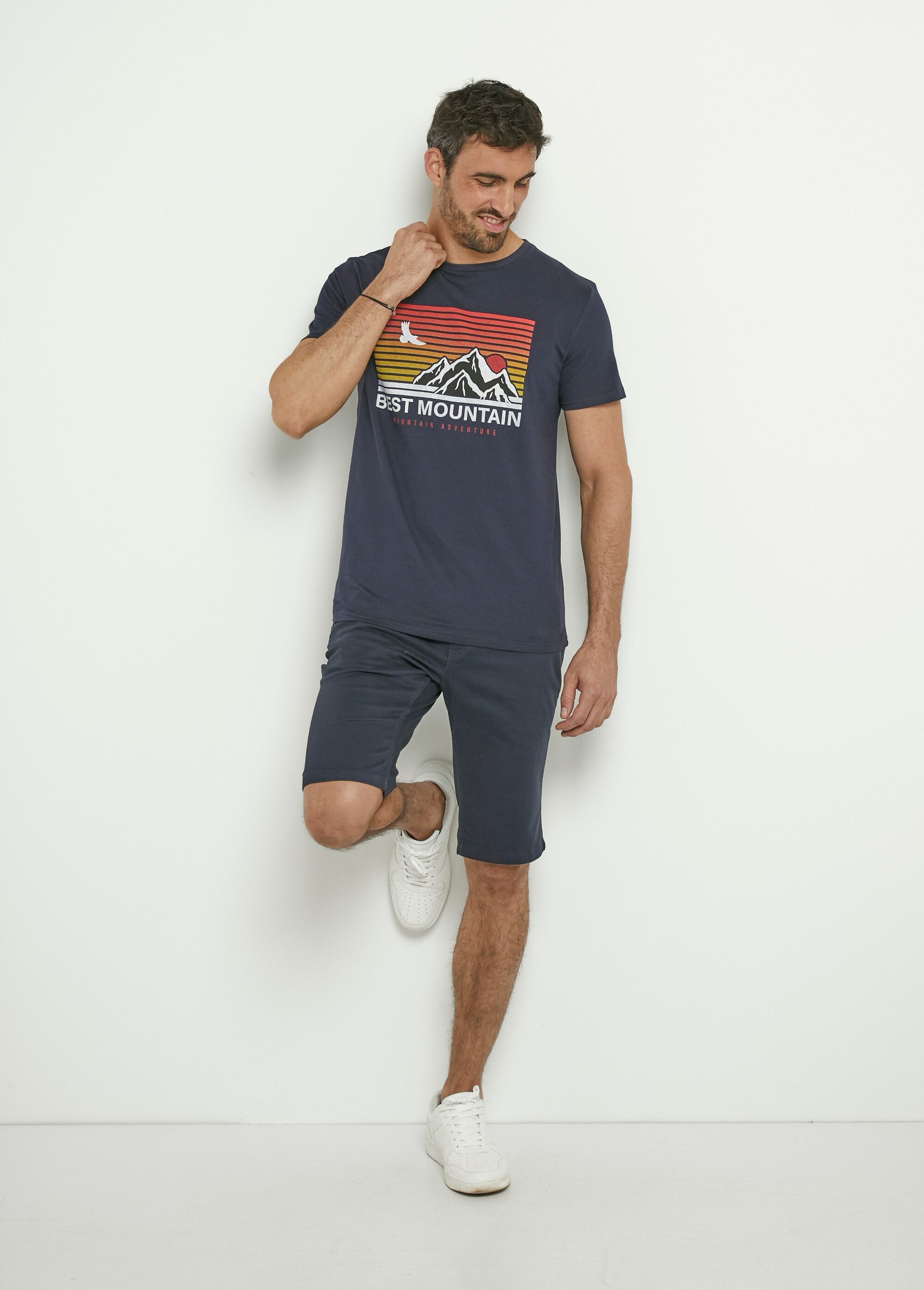 T-shirt_manches_courtes_motif_montagne_Marine_SF1_slim