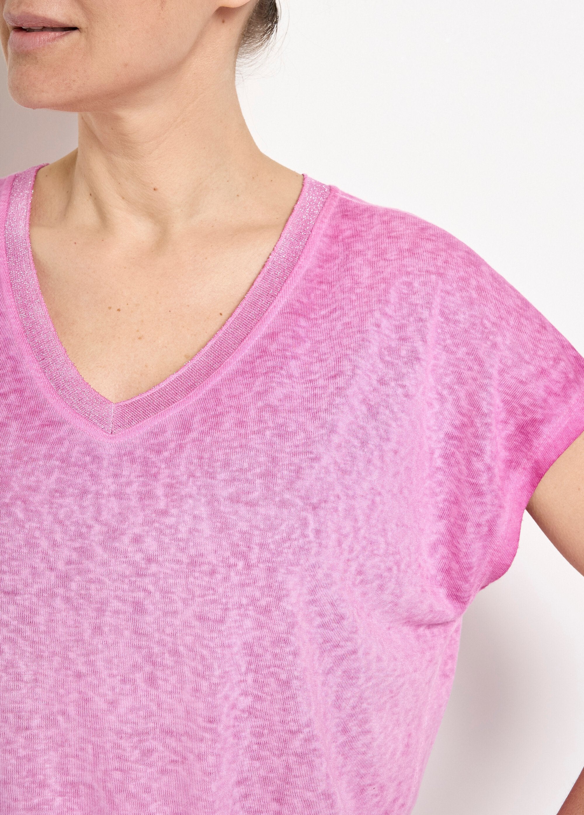 T-shirt_manches_kimono_maille_flammée_Fuchsia_DE1_slim