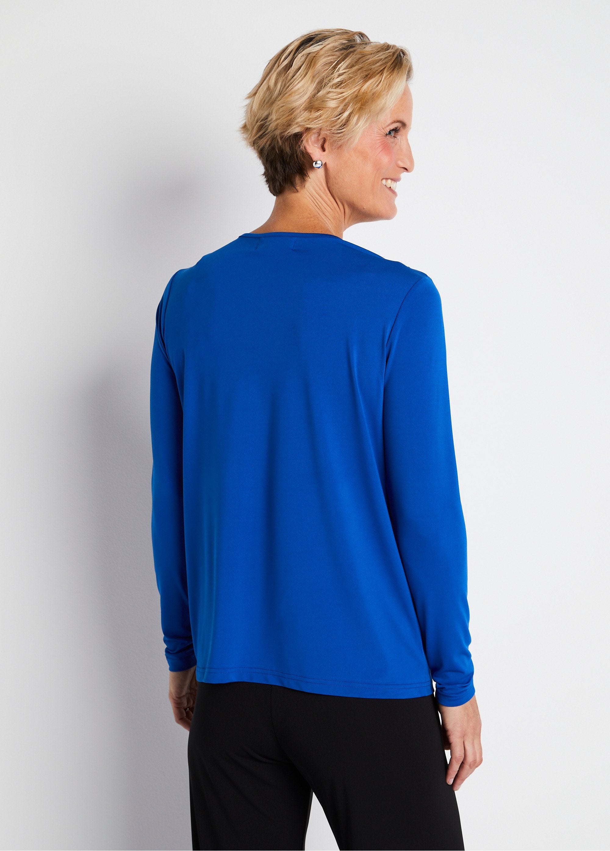 T-shirt_court_col_rond_résille_brodé_strass_Bleu_DO1_slim