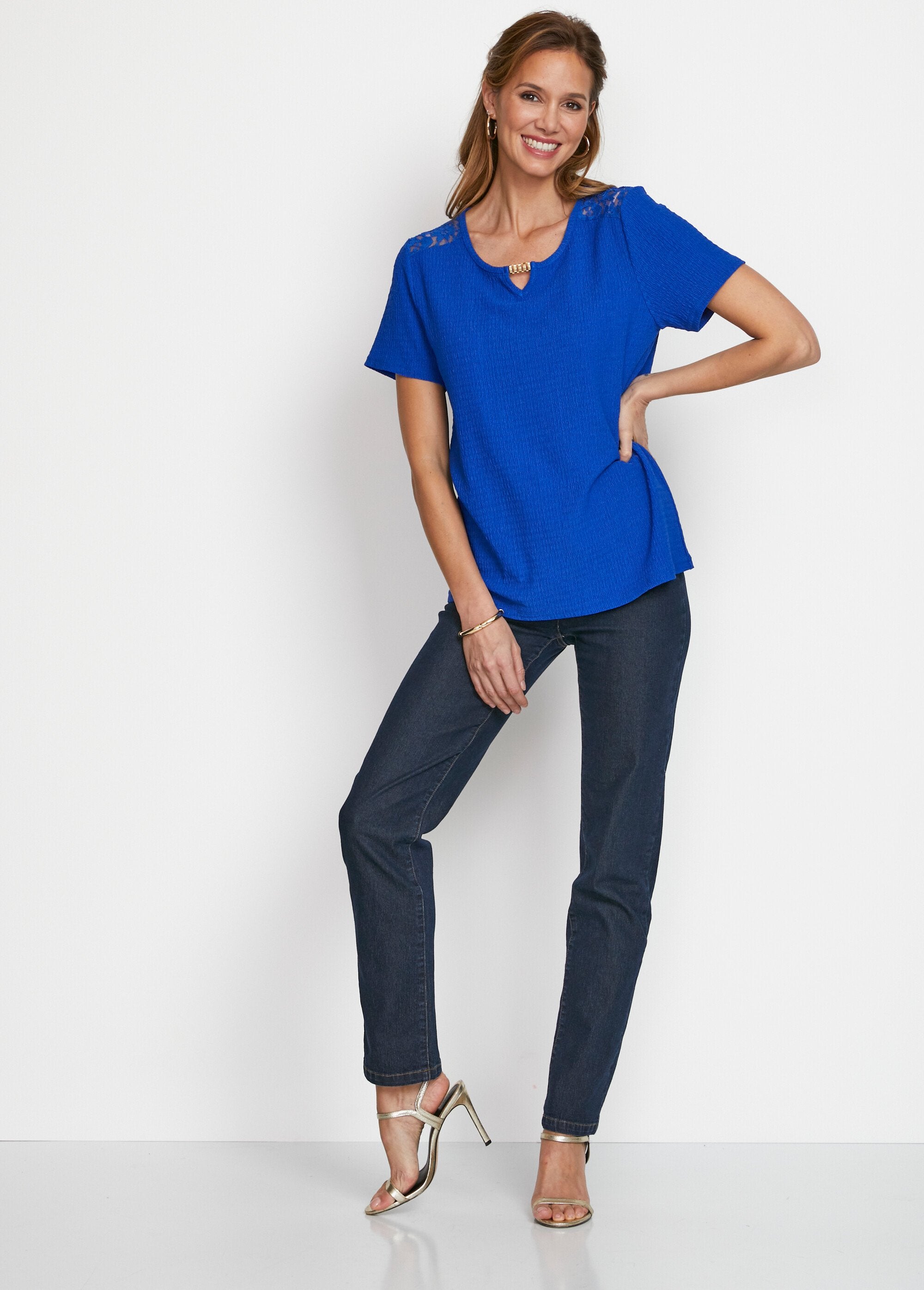 T-shirt_court_dentelle_Bleu_cobalt_SF1_slim