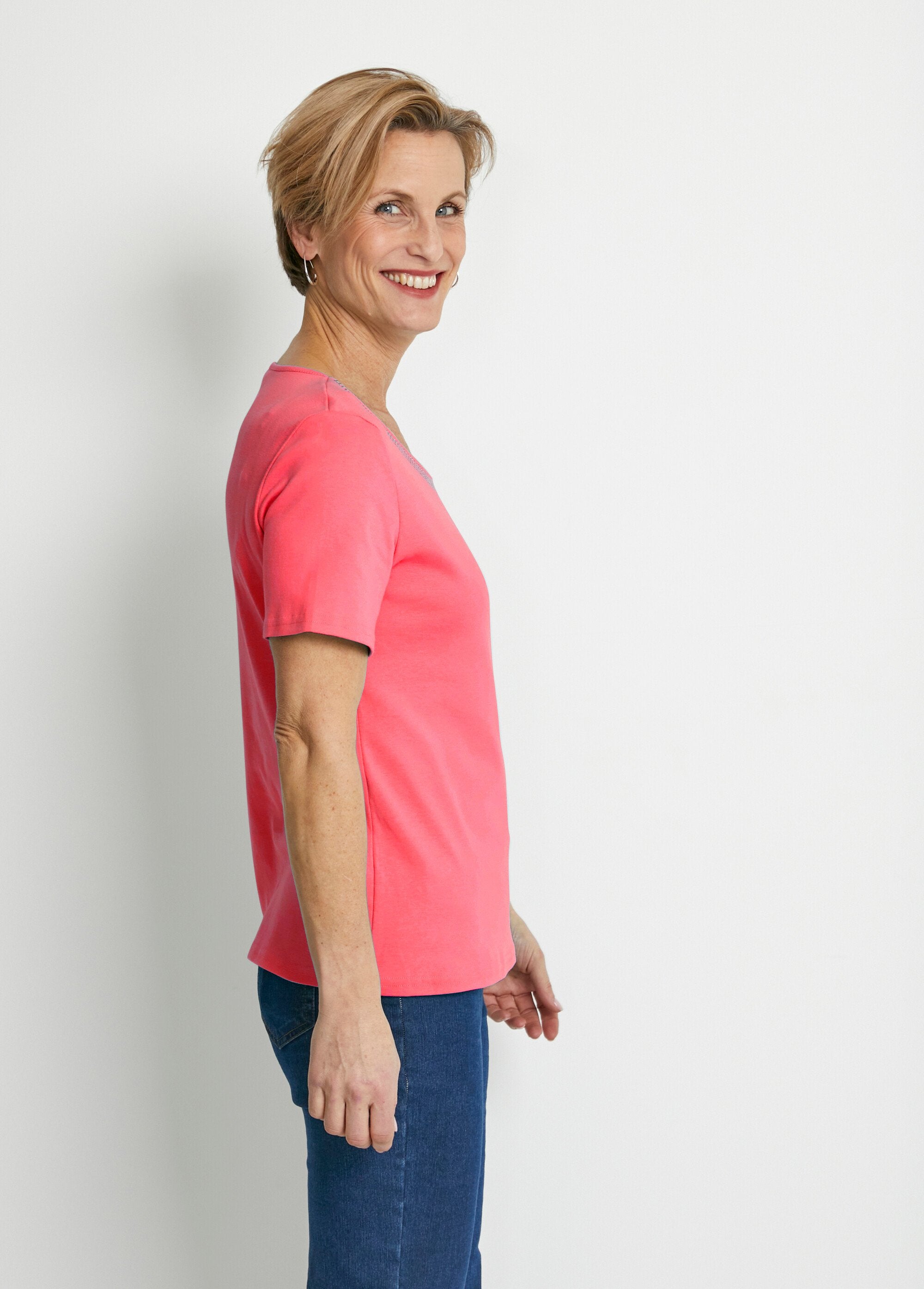 T-shirt_manches_courtes_fantaisie_cloutée_Corail_DR1_slim