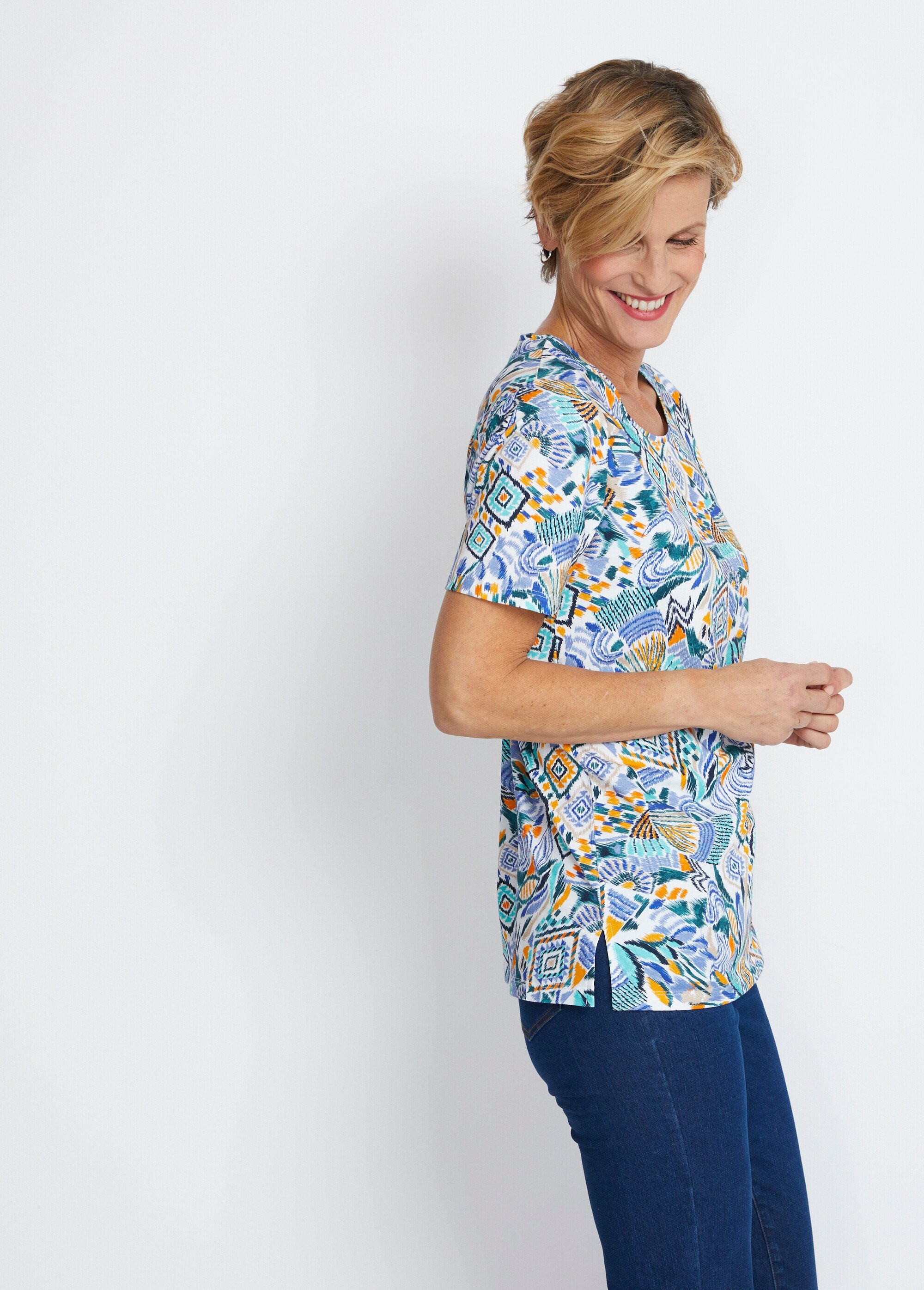 T-shirt_long_manches_courtes_Multicolore_DR1_slim