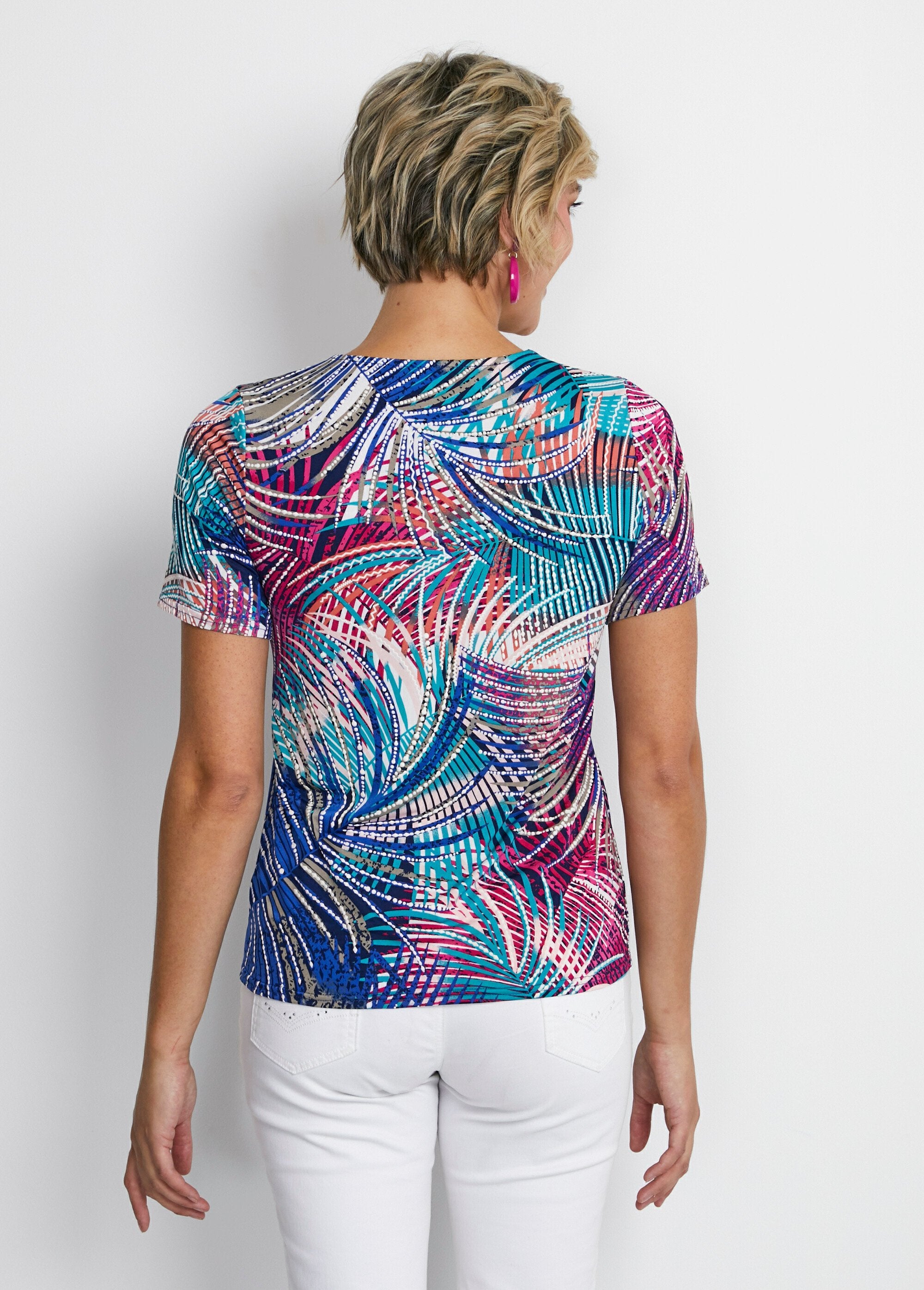 T-shirt_manches_courtes_uni_ou_imprimé_Multicolore_DO1_slim