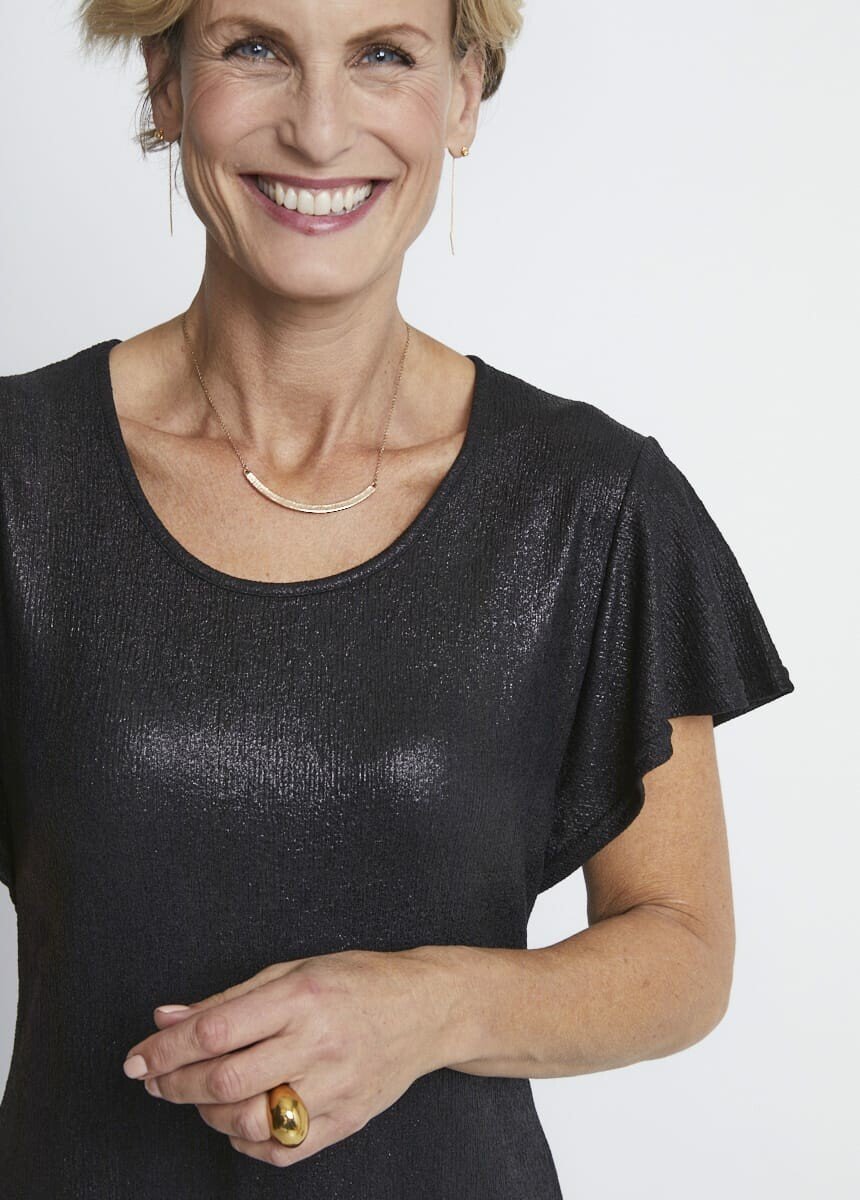 T-shirt_scintillant_manches_papillon_Noir_DE1_slim