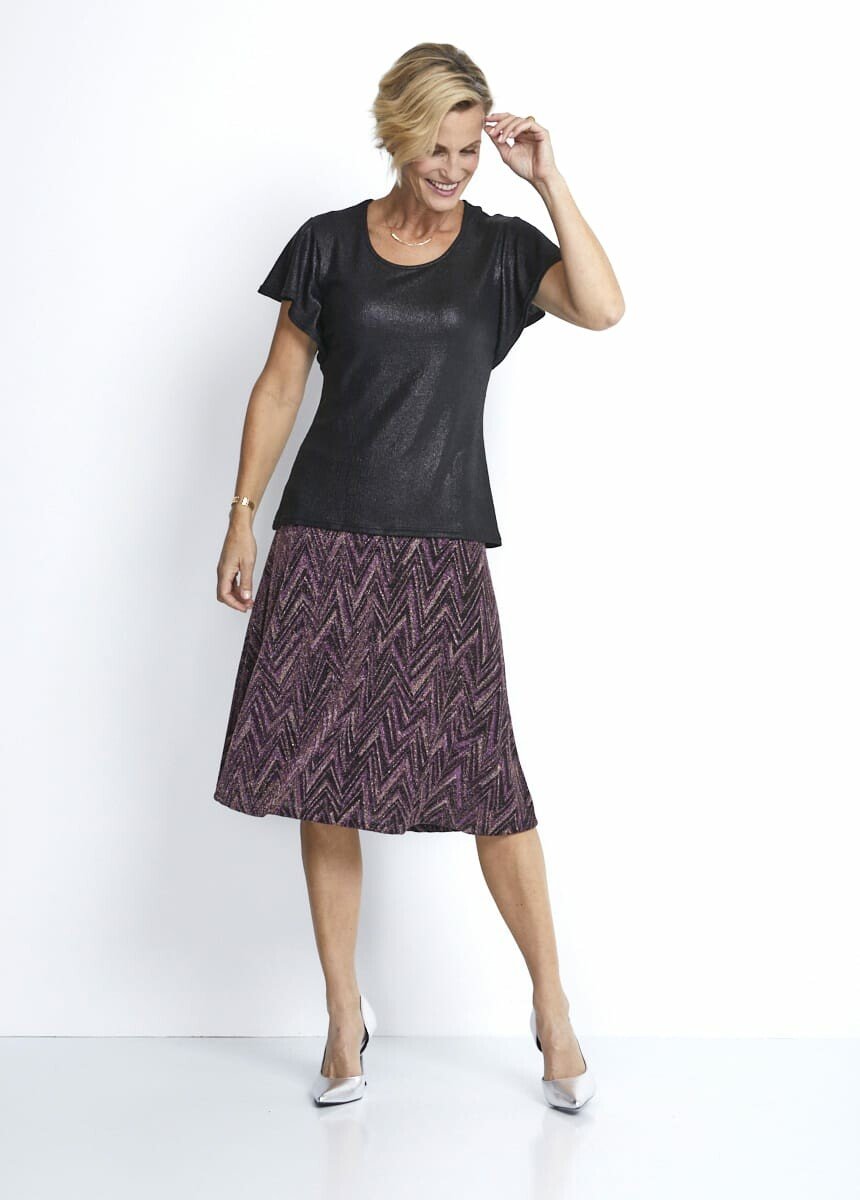 T-shirt_scintillant_manches_papillon_Noir_SF1_slim