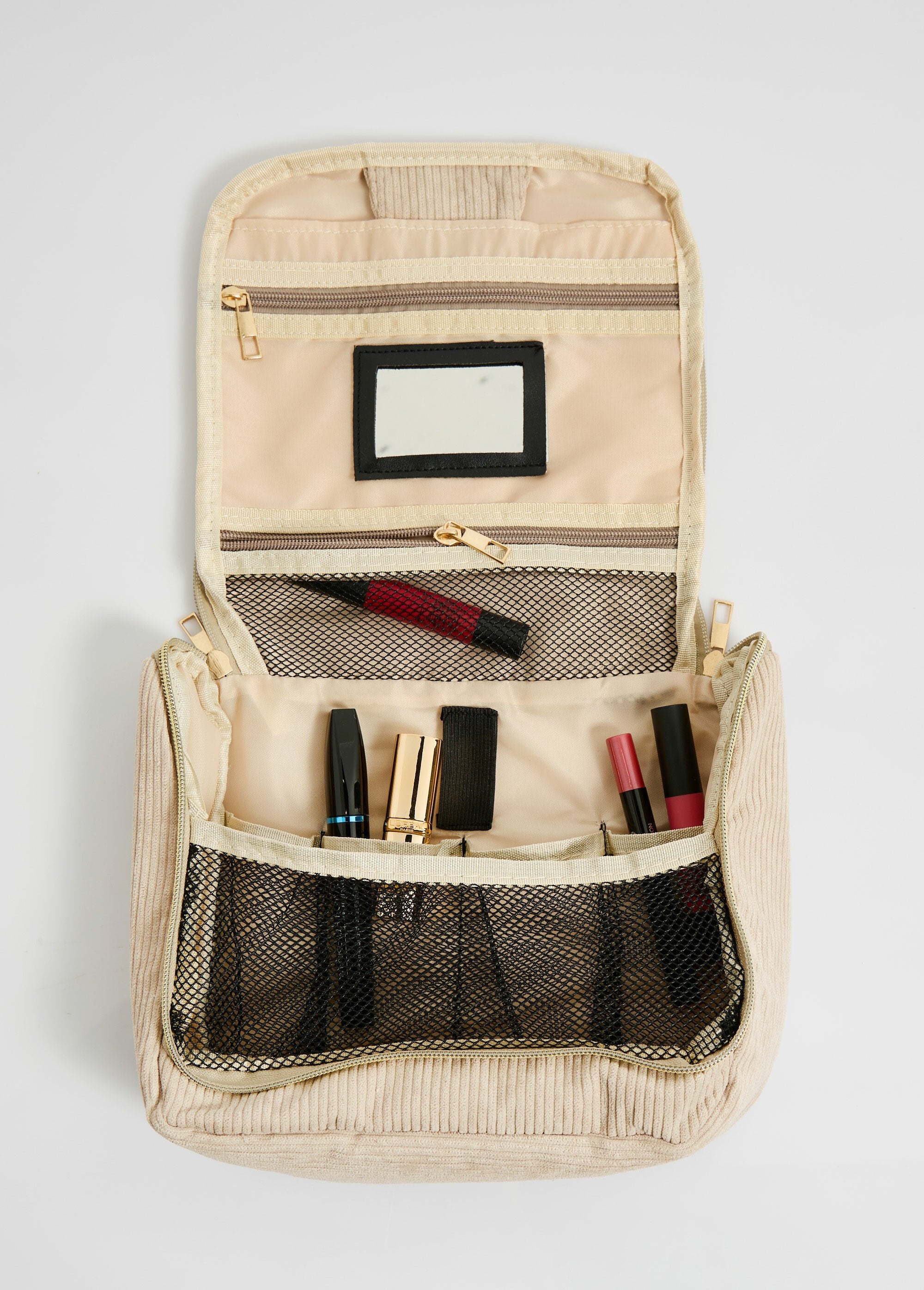 Trousse_de_toilette_à_suspendre,_velours_Beige_DE2_slim