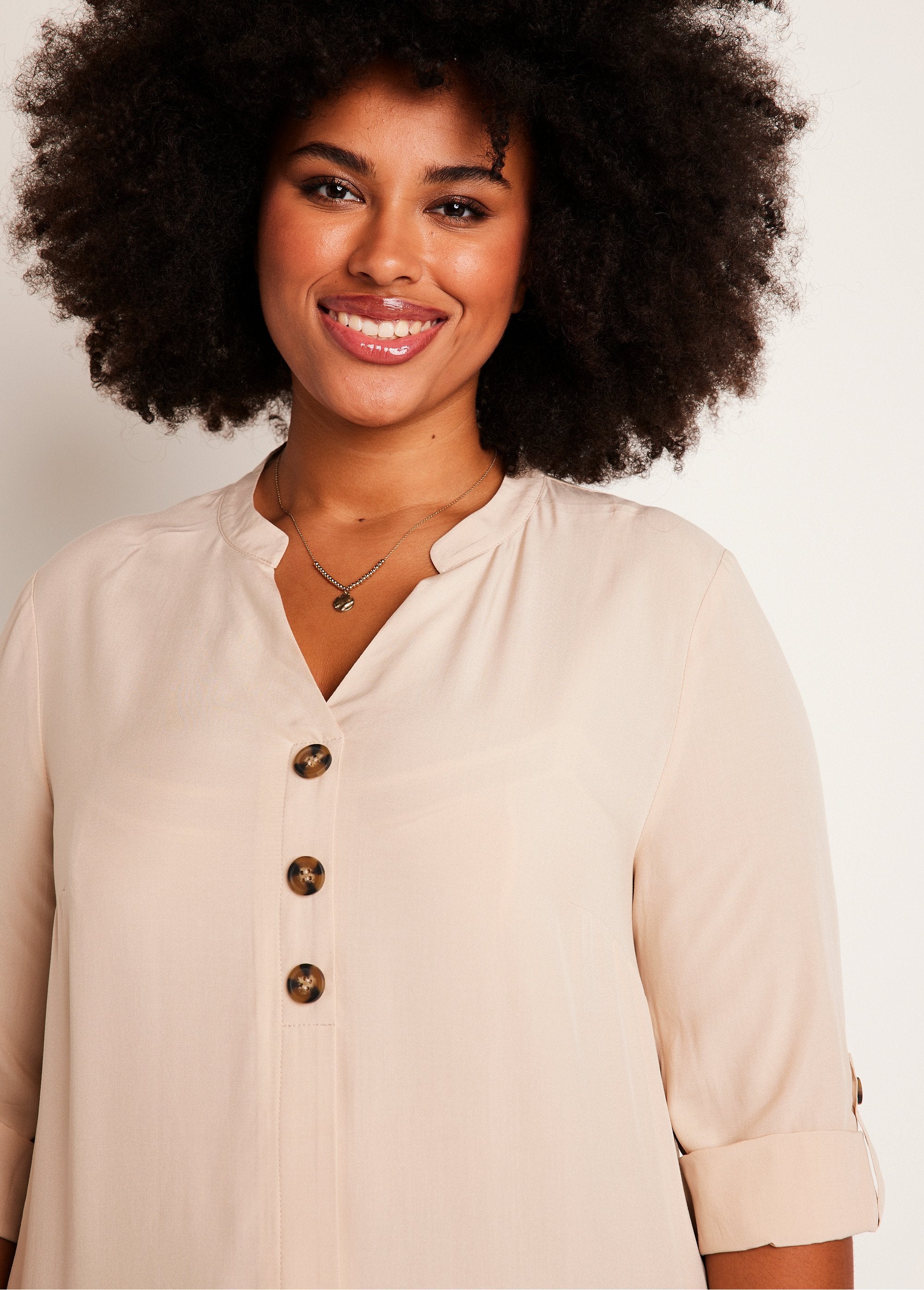 Tunique_ample_longue_manches_3/4_Sable_DE1_curvy