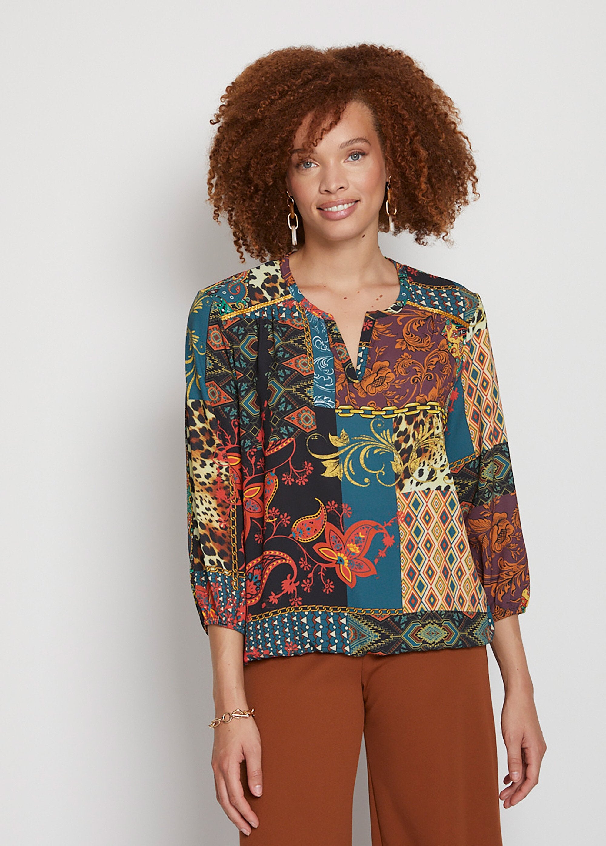 Tunique_blousante_courte_imprimé_patchwork_Imprime_multicolore__FA1_slim