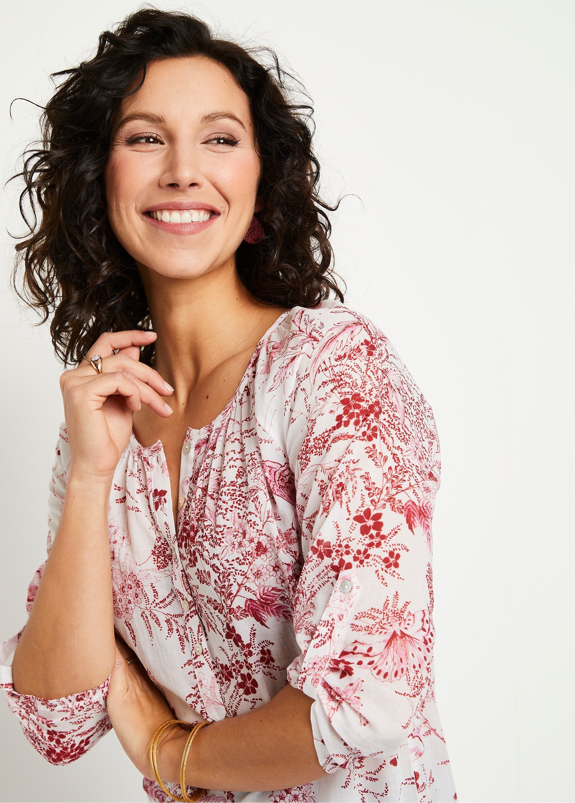 Tunique_boutonnée_ample_voile_imprimé_Blanc_et_rose_DE1_slim
