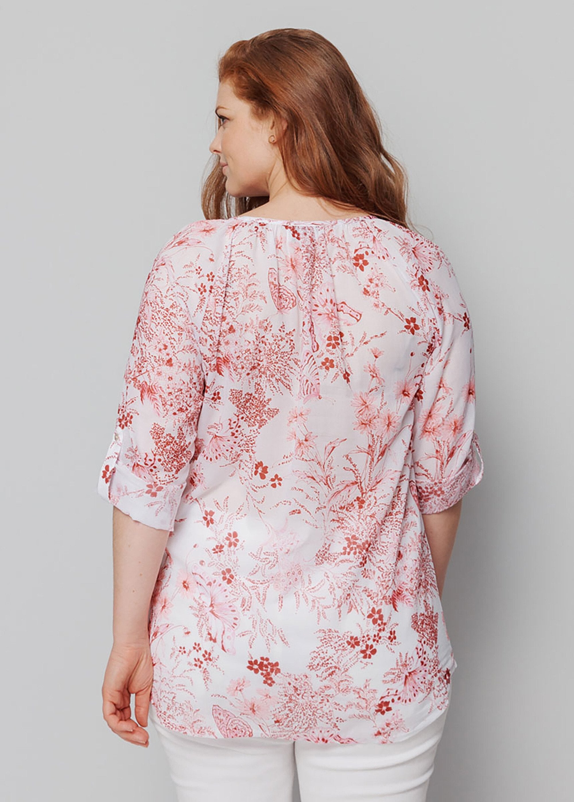 Tunique_boutonnée_ample_voile_imprimé_Blanc_et_rose_DO1_curvy