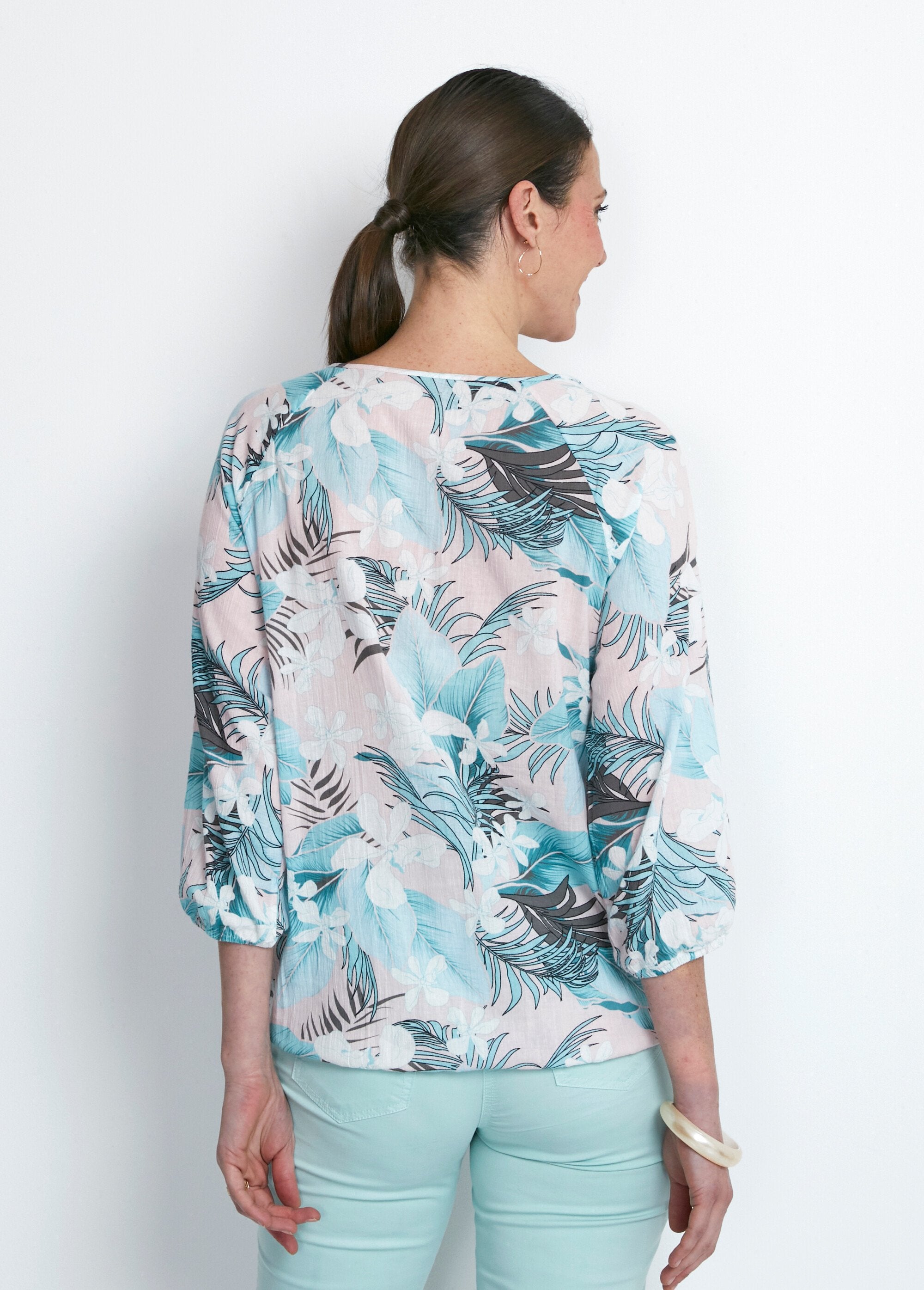 Tunique_manches_3/4_voile_Imprime_rose_DO1_slim