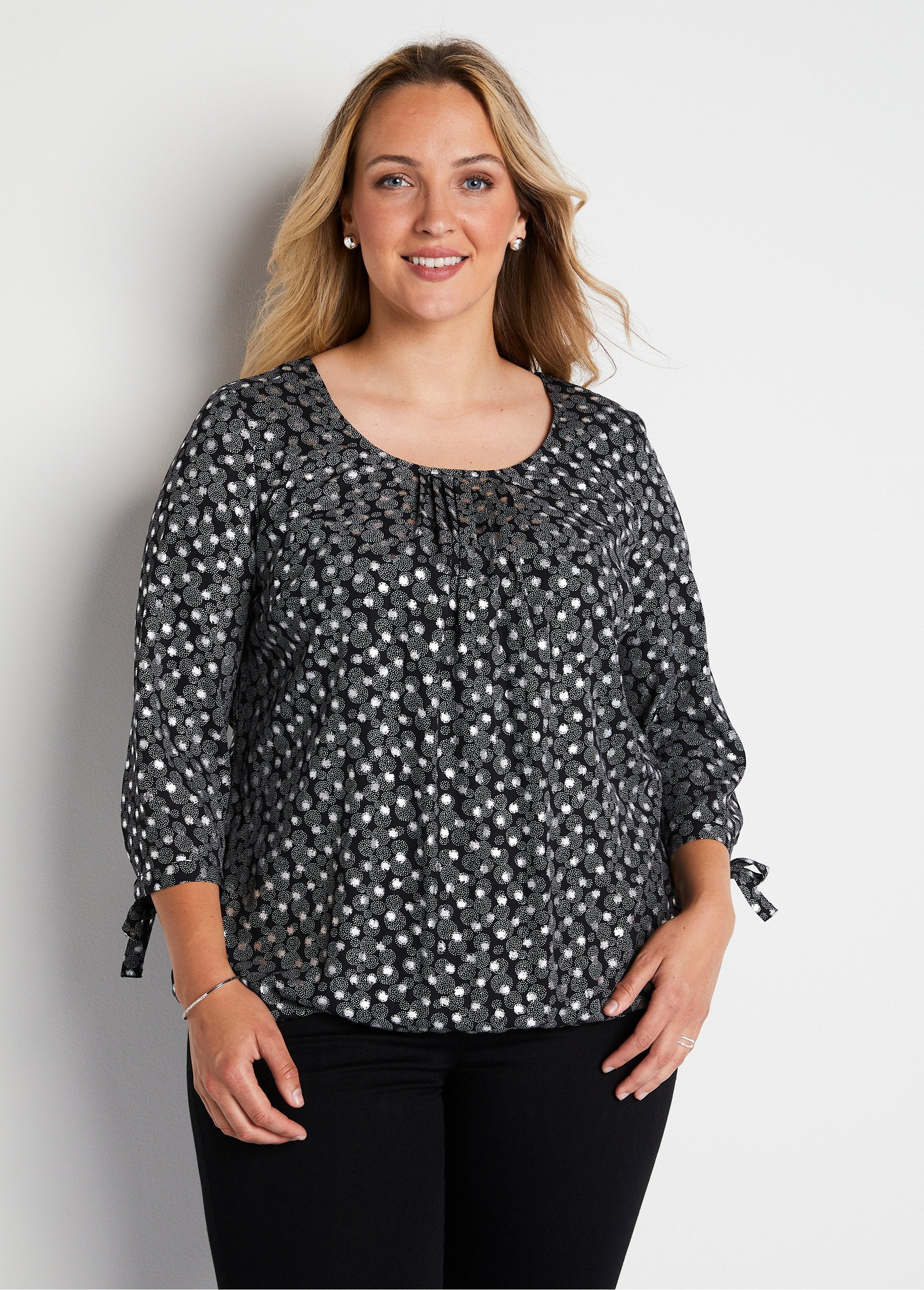 Tunique_longue_imprimée_manches_3/4_Fond_noir_FA1_curvy