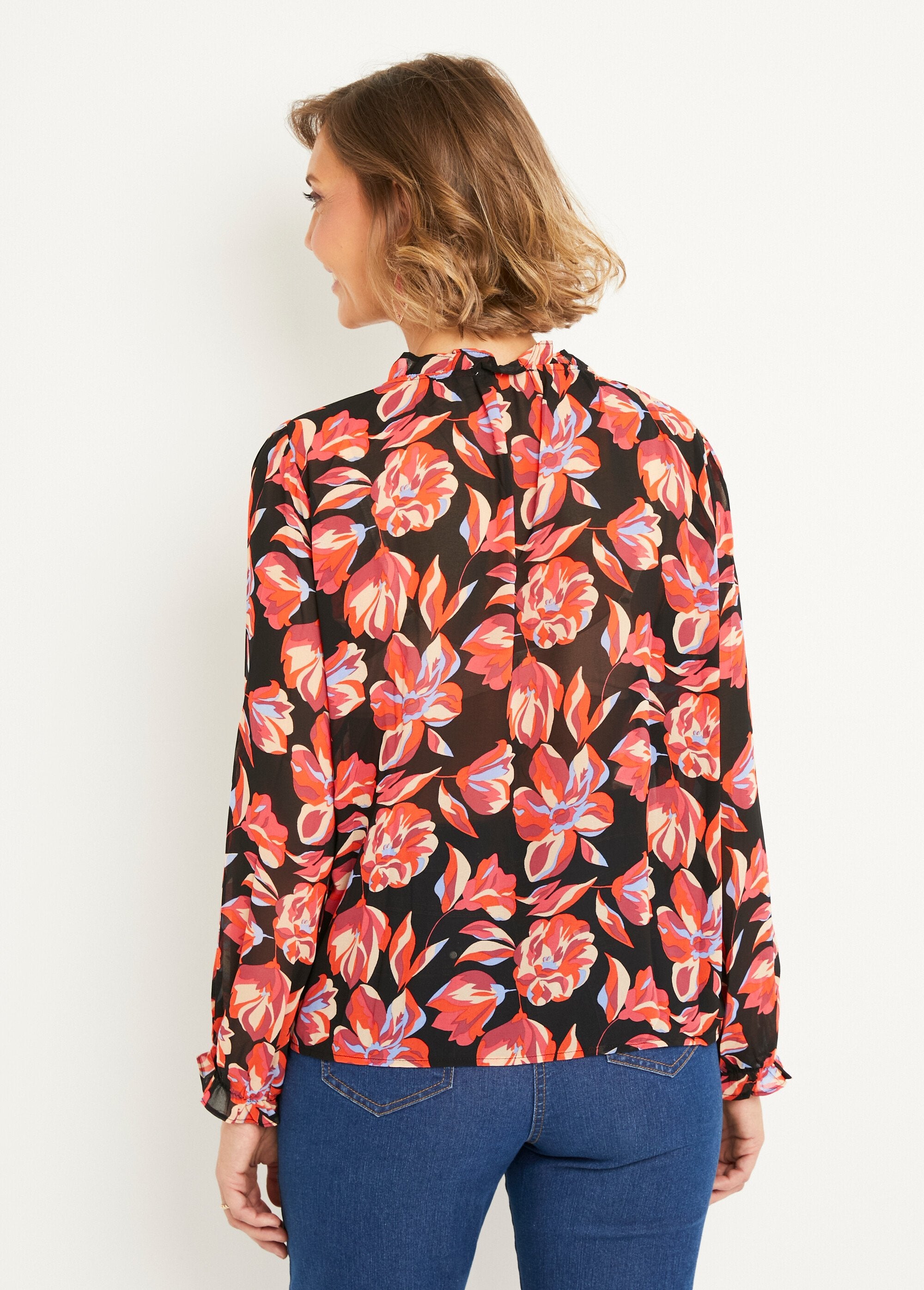 Tunique_voile_imprimé_fleurs_liens_col_V_Noir_imprime_DO1_slim