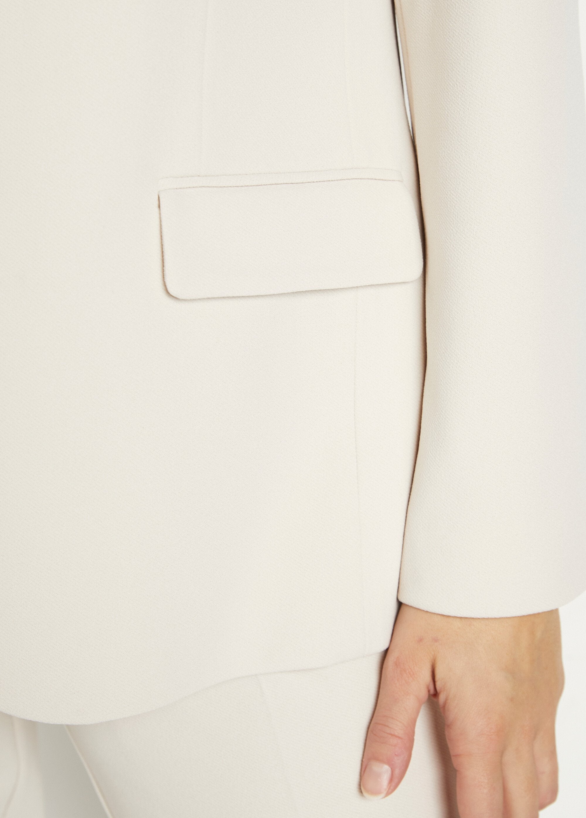 Veste_blazer_coupe_droite_maille_unie_Beige_DE2_slim