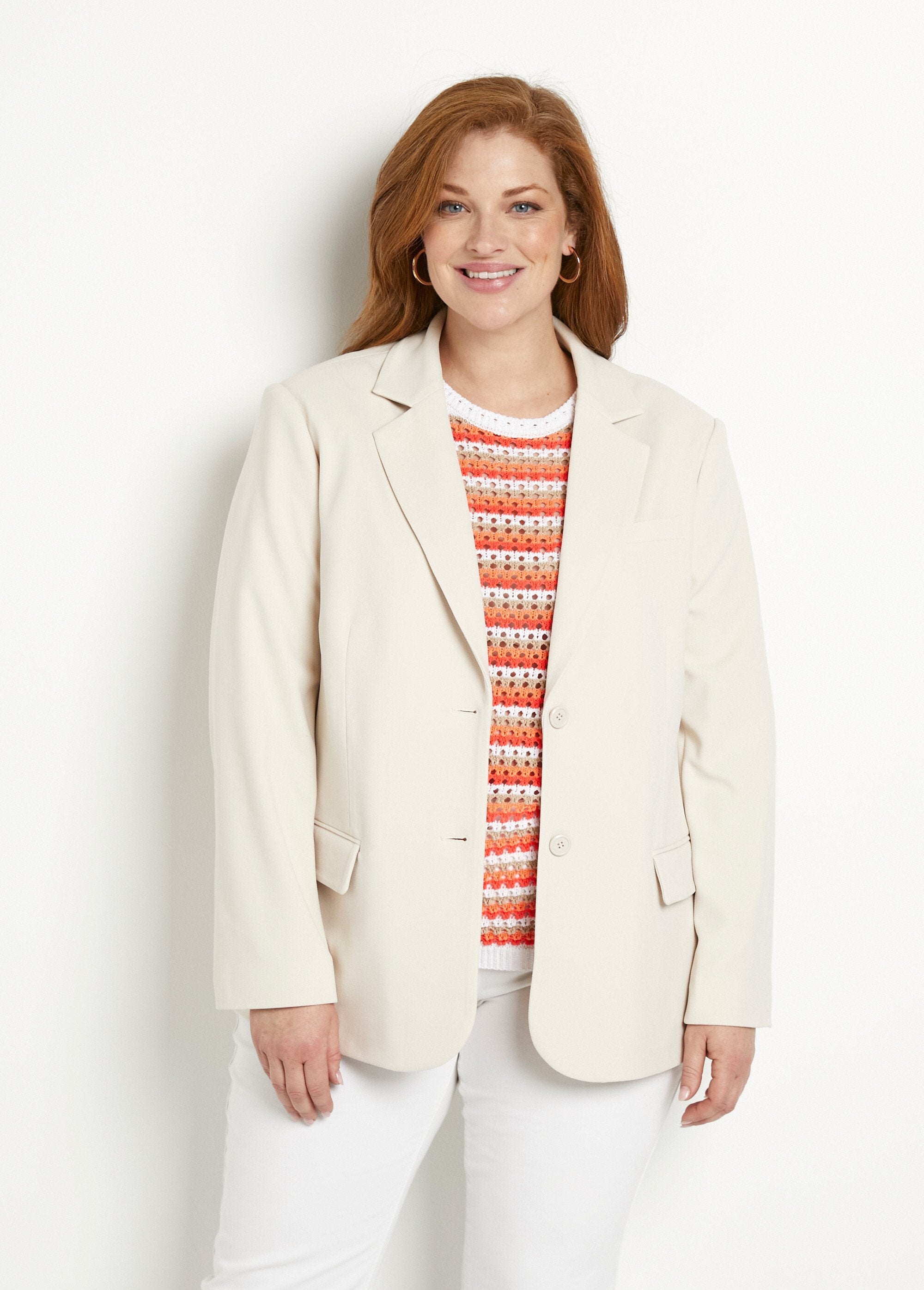 Veste_blazer_coupe_droite_maille_unie_Beige_FA1_curvy