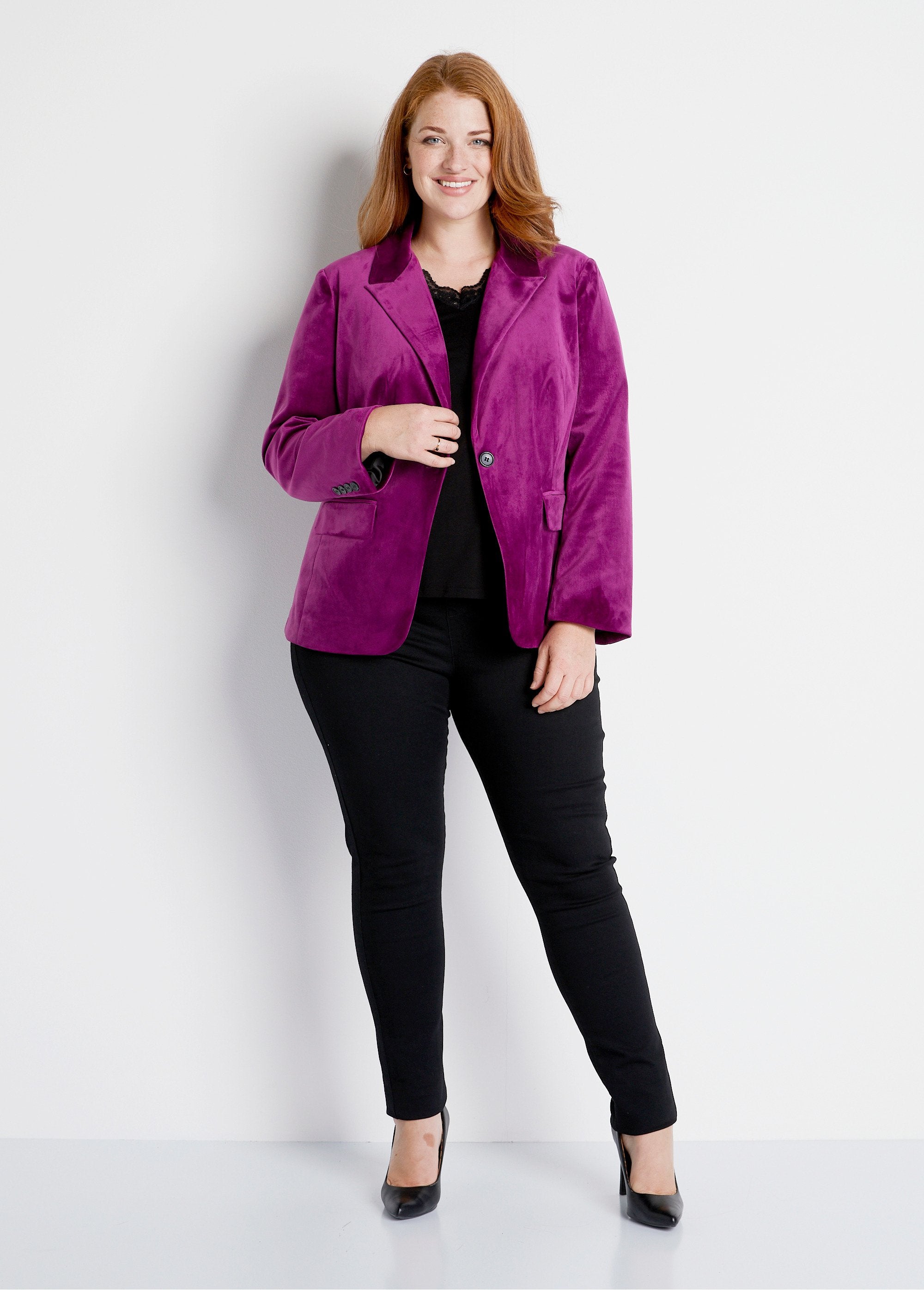 Veste_blazer_droite_velours_uni_col_tailleur_Violet_SF1_curvy